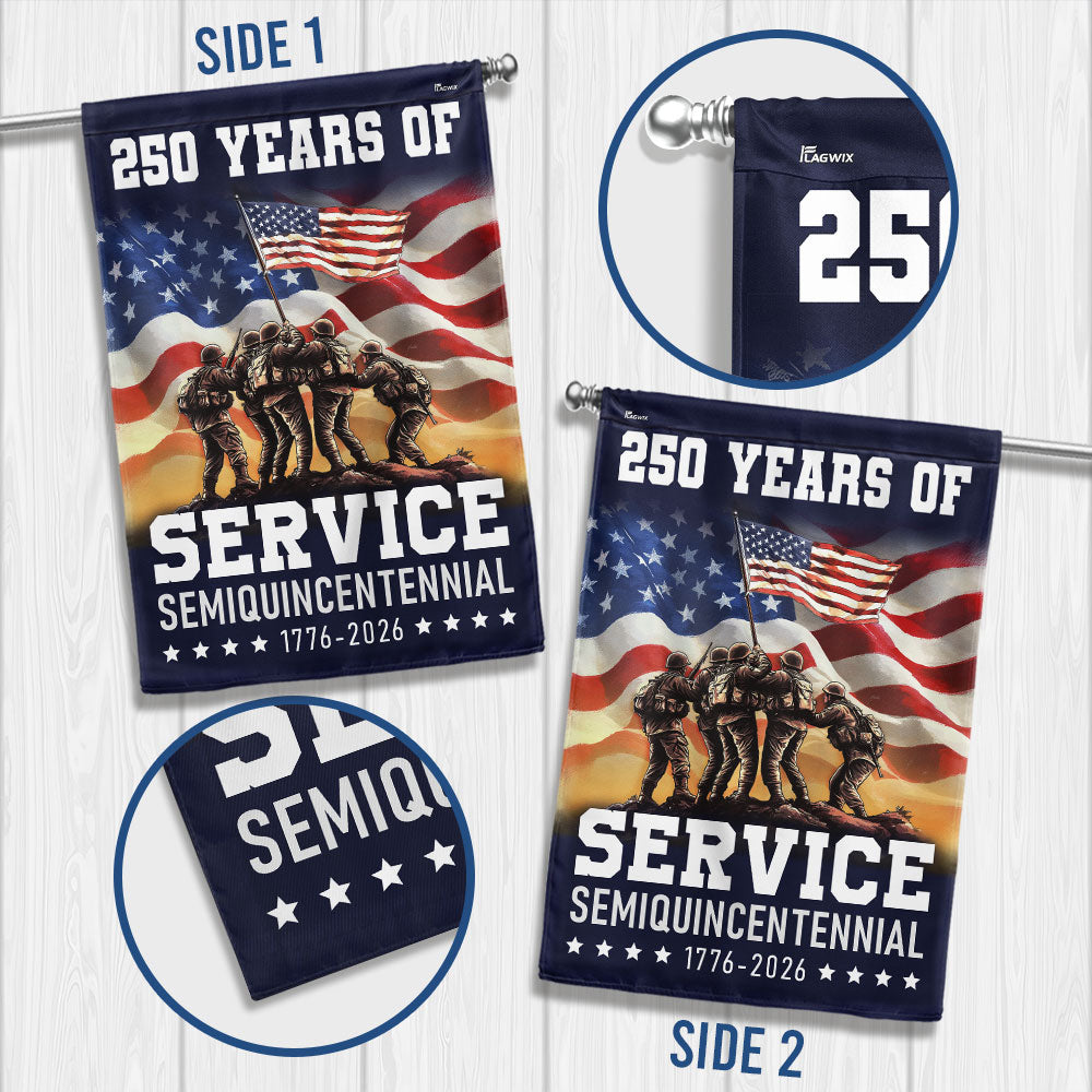 Flagwix American Flag Celebrating 250 Years of Service Veterans Day Semi quincentennial Patriotic Decor
