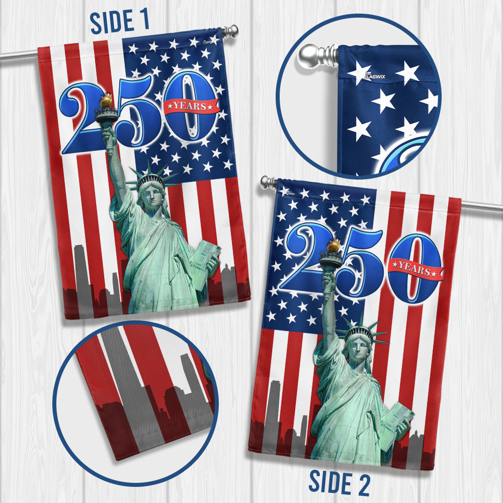 250 Years of America Flag – Red White Blue Patriotic Yard Flag for July 4th Celebration