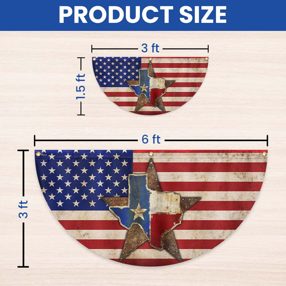 Texas Texan American Non-Pleated Fan flag