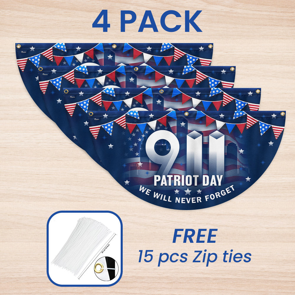 911 Patriot Day September 11th 9/11 Never Forget Non-Pleated Fan Flag