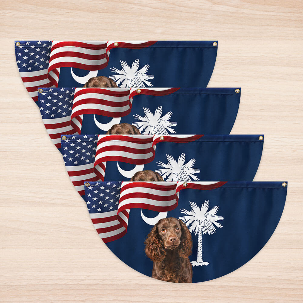 South Carolina Boykin Spaniel Non-Pleated Fan Flag