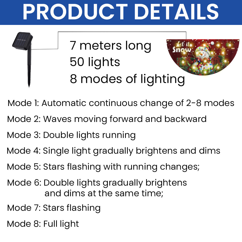 Let it Snow, Snowman Christmas Solar Led Fan Flag