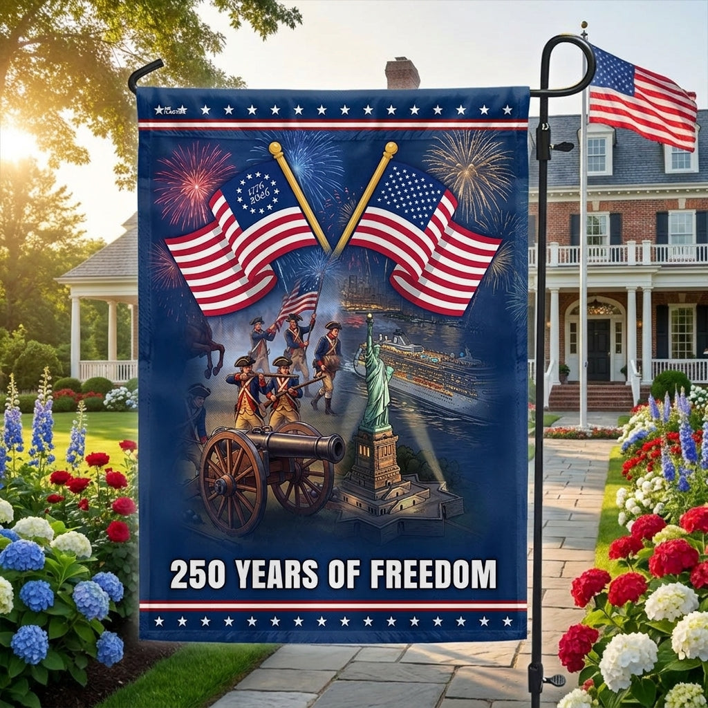 Independence Day Flag, 250 Years of Freedom Betsy Ross American Flag