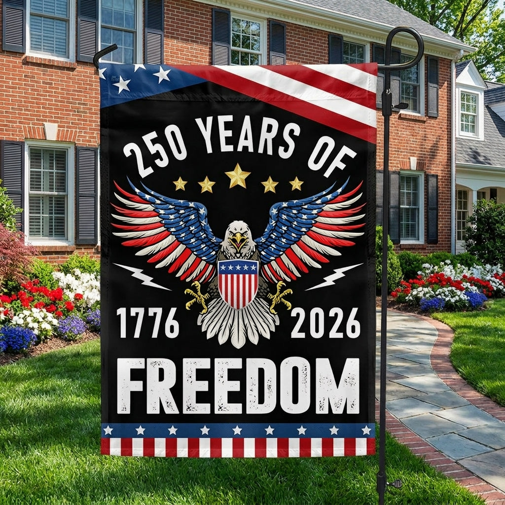 America Semiquincentennial 250 Years of Freedom 250th Anniversary Flag