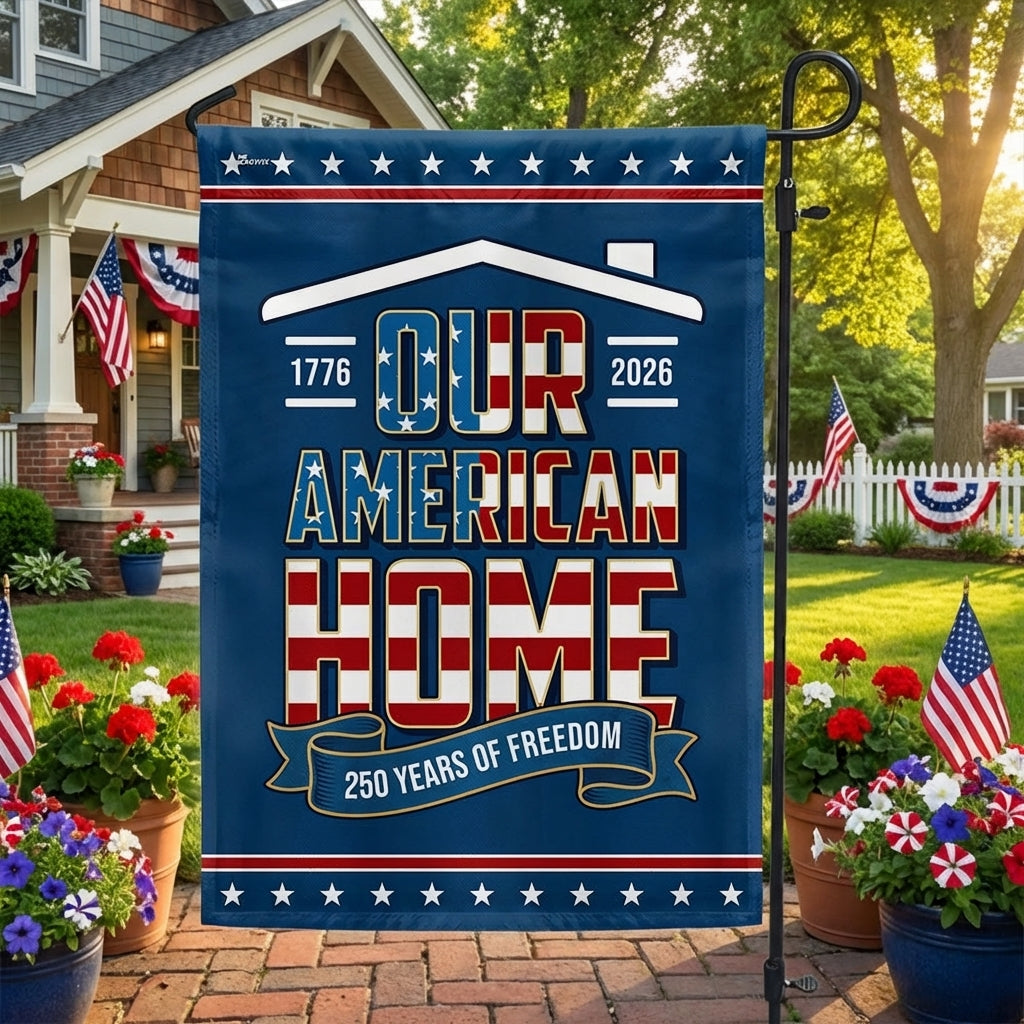 Garden Patriotic Flag, 1776 2026 Our American Home US Flag