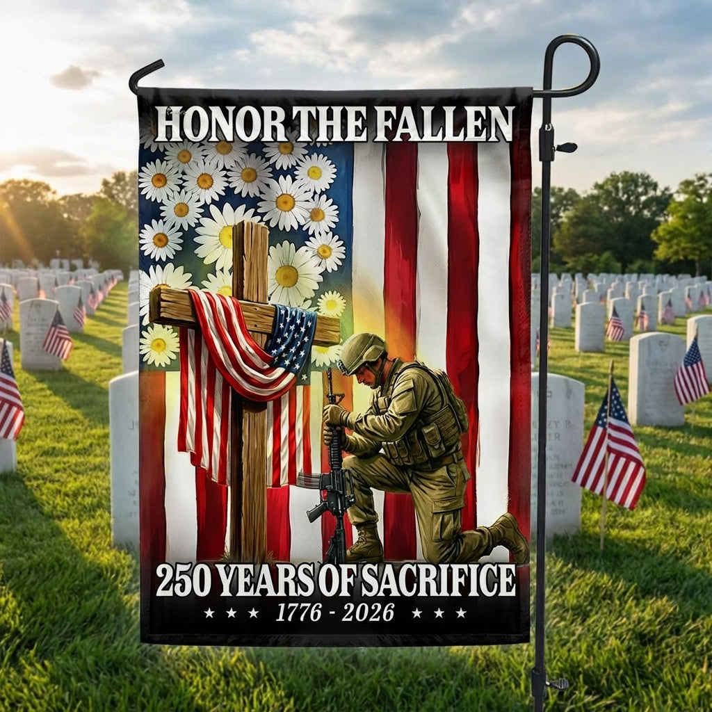 Honoring 250 Years of Sacrifice 1776 2026 Veterans Memorial Day Flag