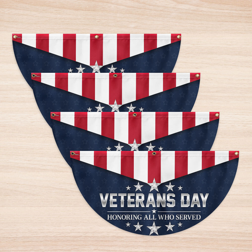 Veterans Day Honoring All Who Served Non-Pleated Fan Flag