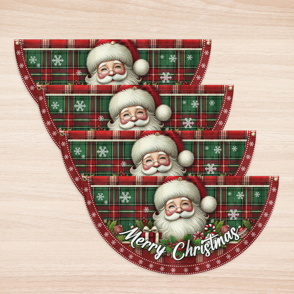 Santa Claus Merry Christmas Non-Pleated Fan Flag