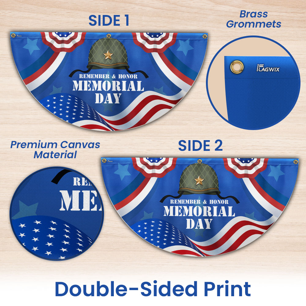 Veterans Day Memorial Day American Non Pleated Fan Flag