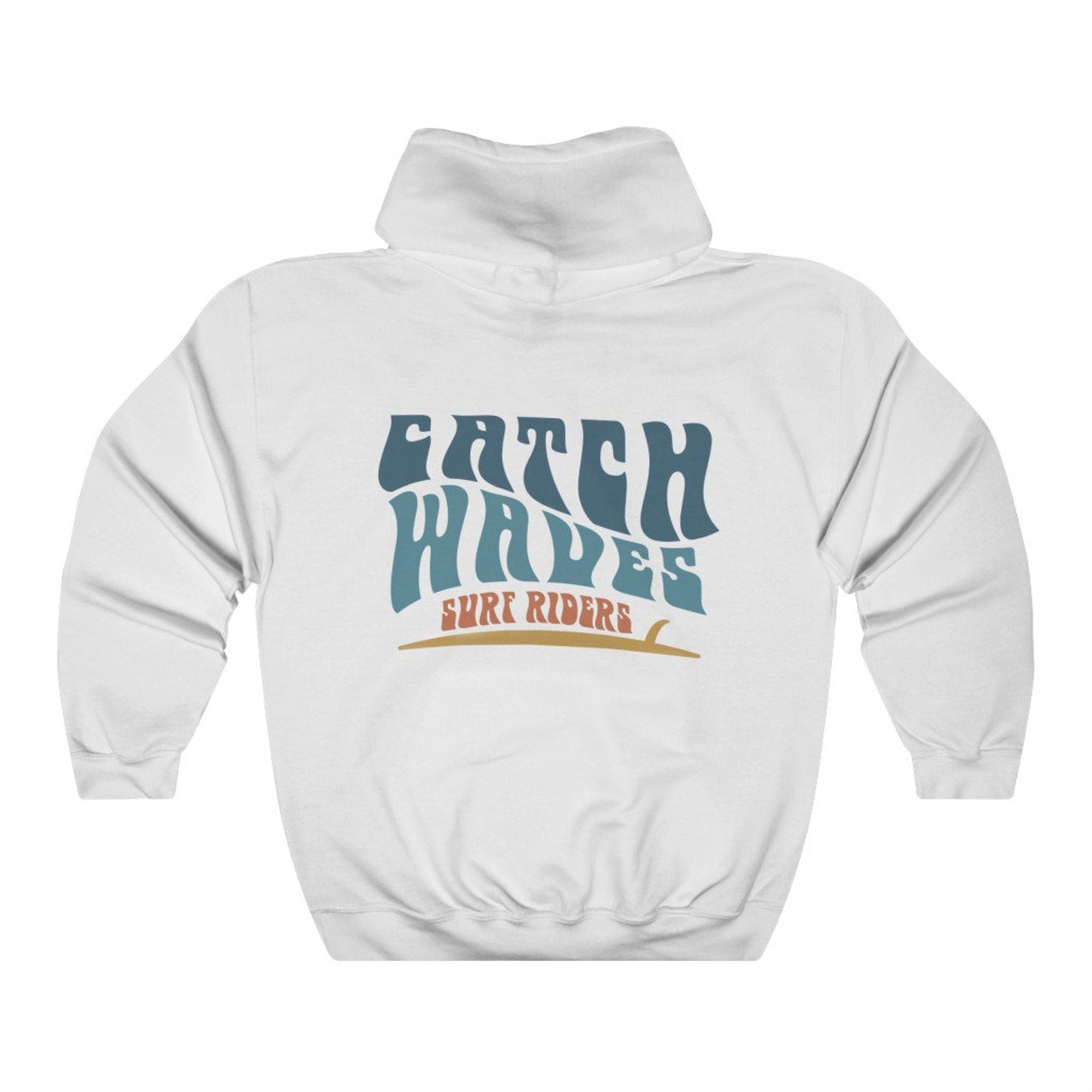 Catch Waves Sunset Surfer Hoodie – Oversized Beach Sweatshirt - Image 5