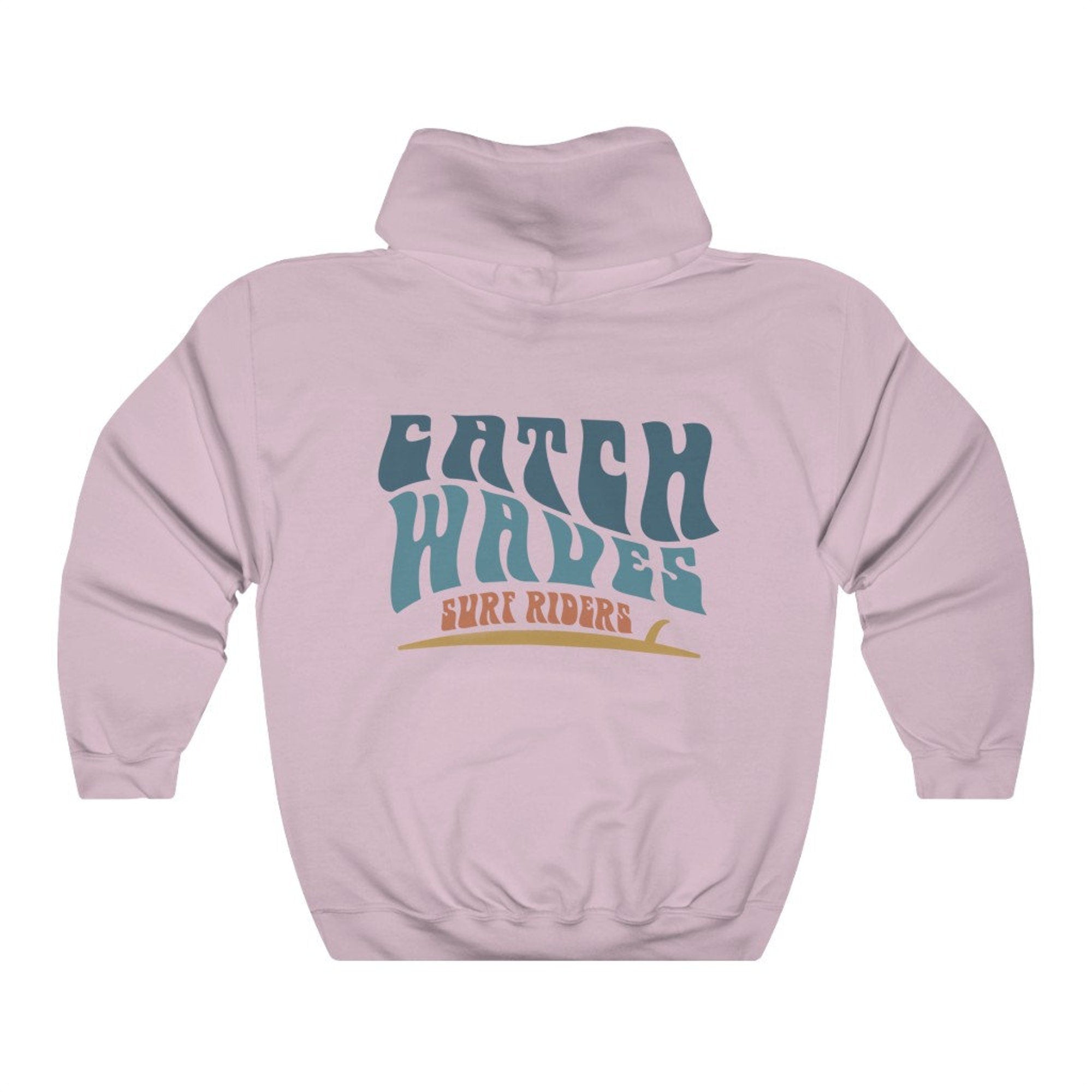 Catch Waves Sunset Surfer Hoodie – Oversized Beach Sweatshirt - Image 6