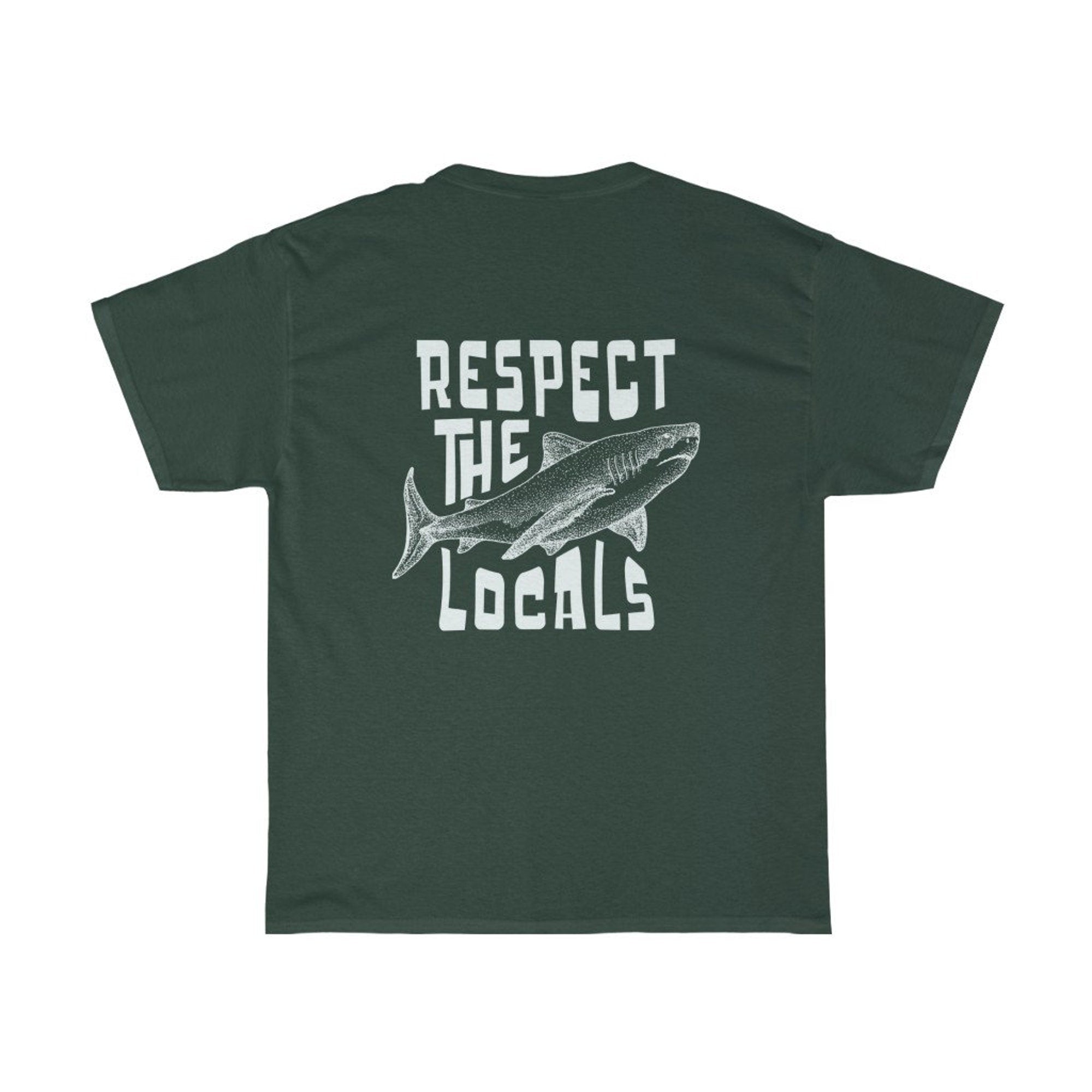 Respect Local Oversized Beach Tee – Preppy Surf Shark Shirt - Image 3