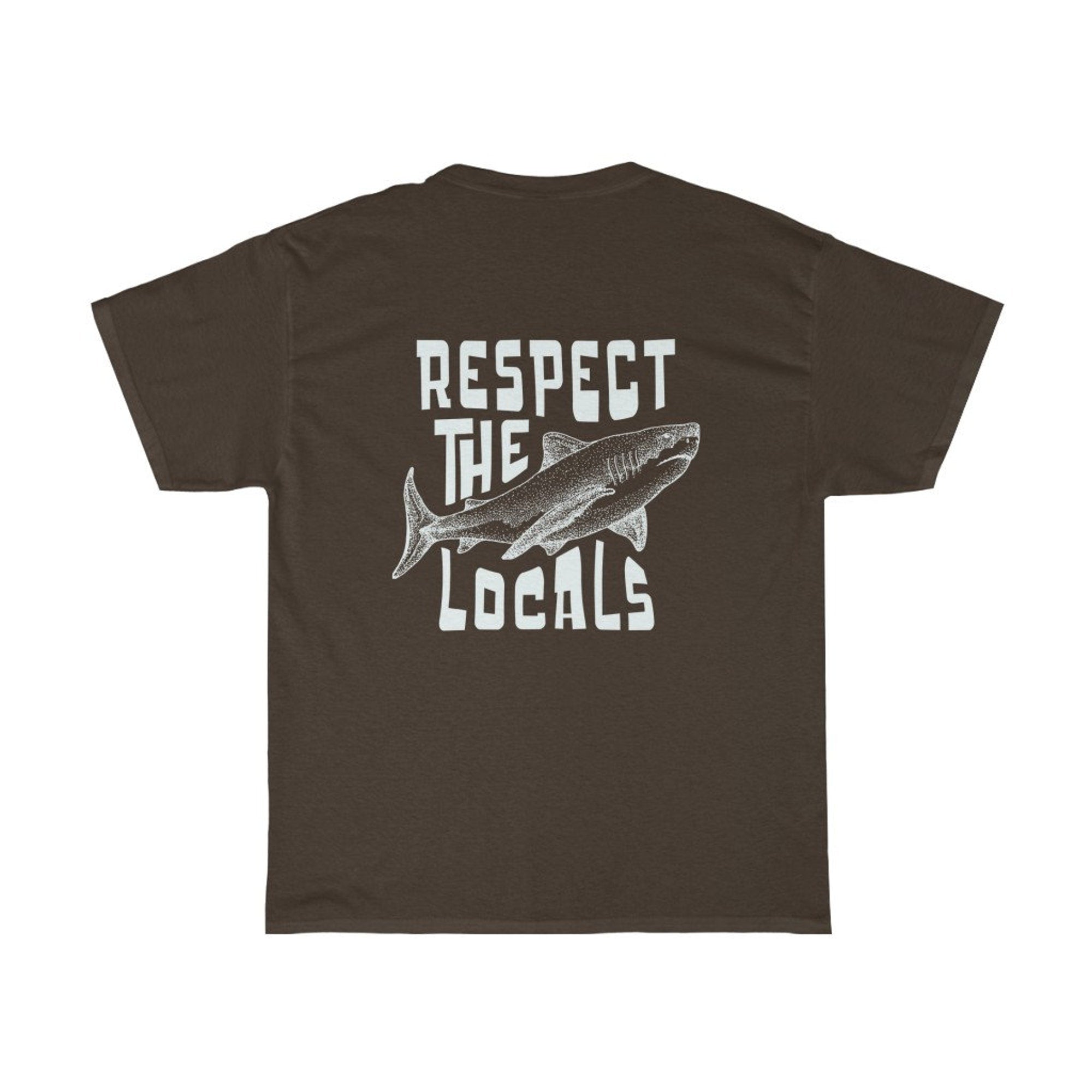 Respect Local Oversized Beach Tee – Preppy Surf Shark Shirt - Image 7