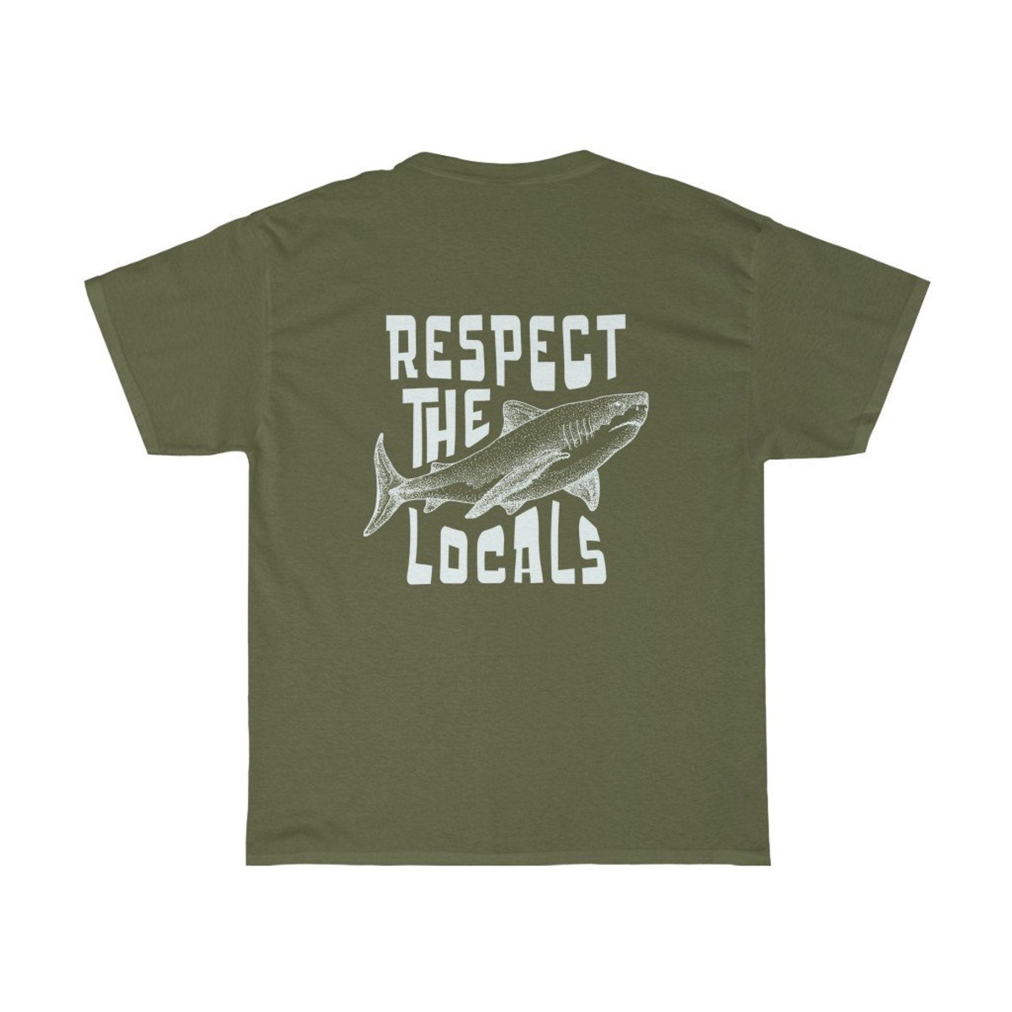 Respect Local Oversized Beach Tee – Preppy Surf Shark Shirt - Image 6