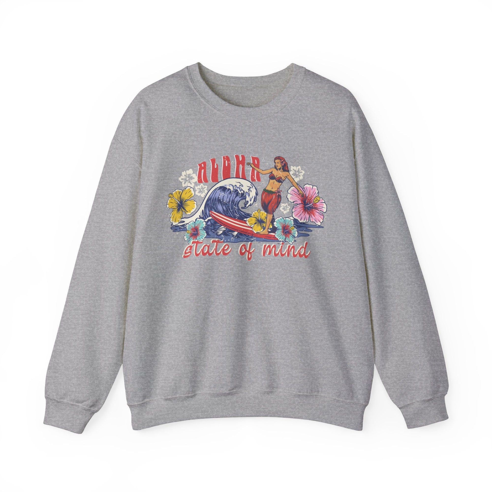 Retro Aloha Hawaii Hibiscus Crewneck Sweatshirt - Image 8