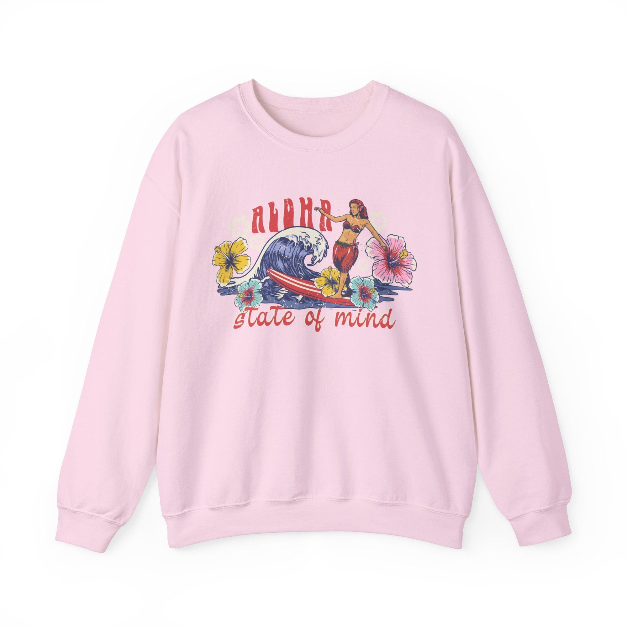 Retro Aloha Hawaii Hibiscus Crewneck Sweatshirt - Image 5