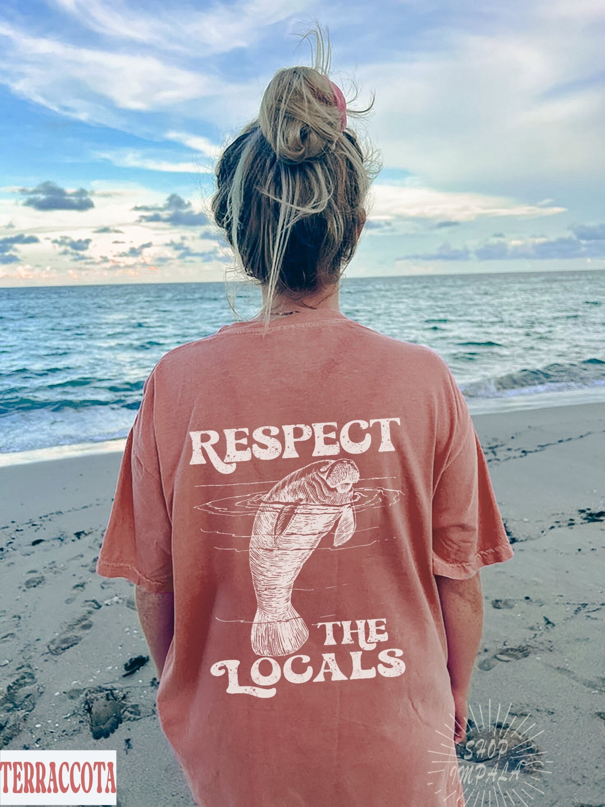 Manatee Comfort Colors Tee – Respect the Oceans Beach Shirt - Image 2
