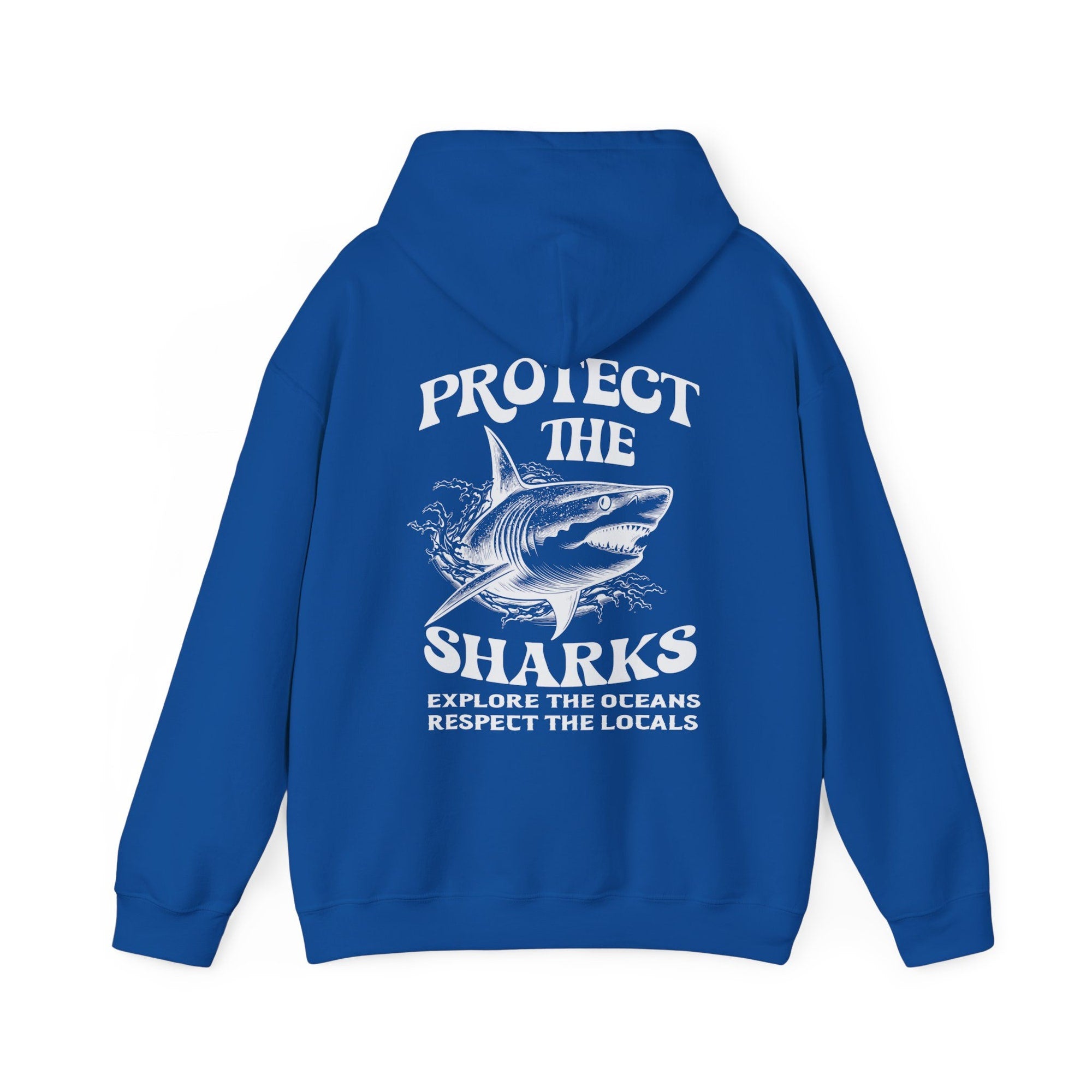 Protect the Sharks Hoodie – Retro Ocean Conservation Sweatshirt - Image 6
