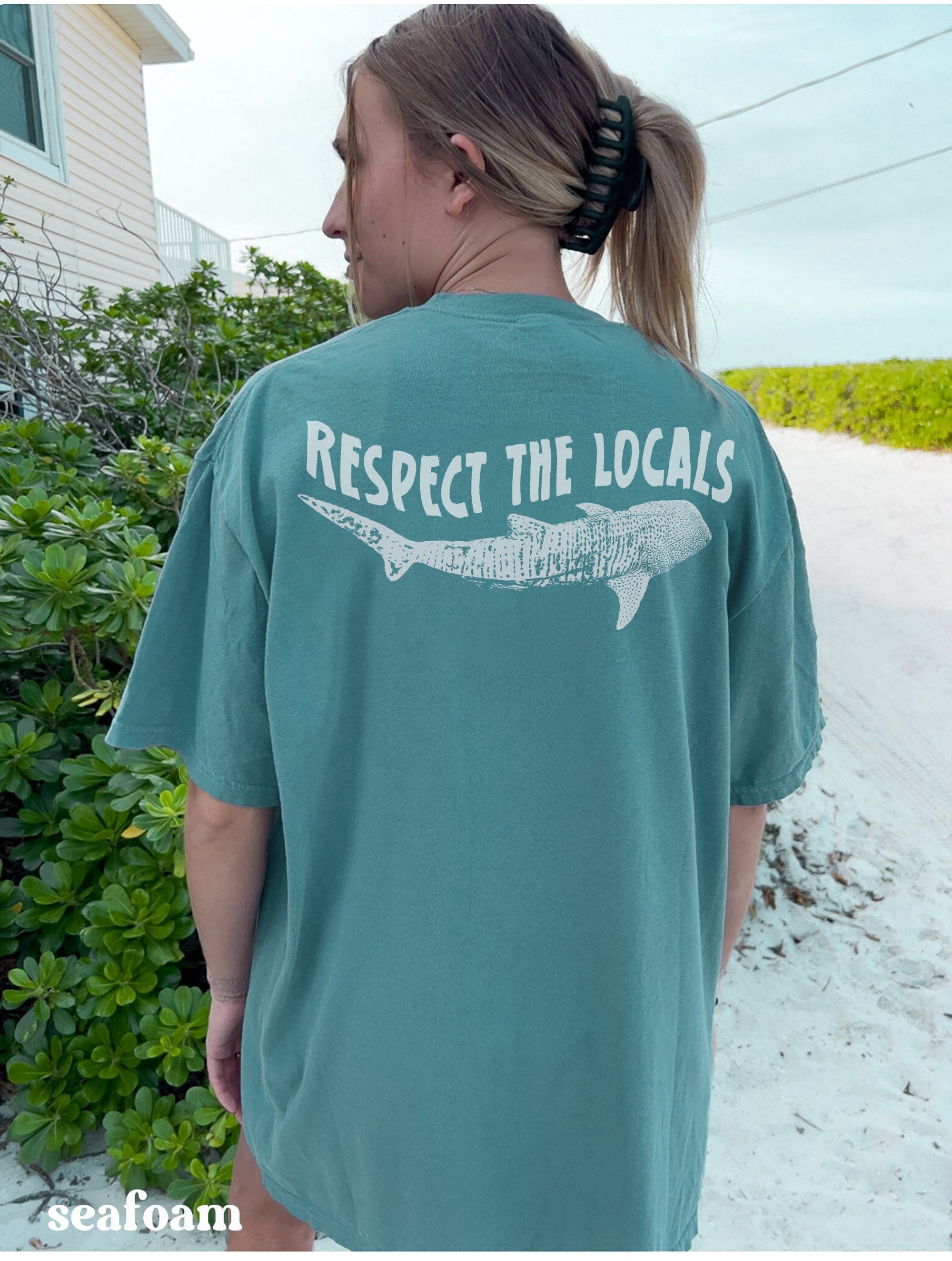 Whale Shark Comfort Colors Tee – Respect the Locals Beach Shirt - Image 5