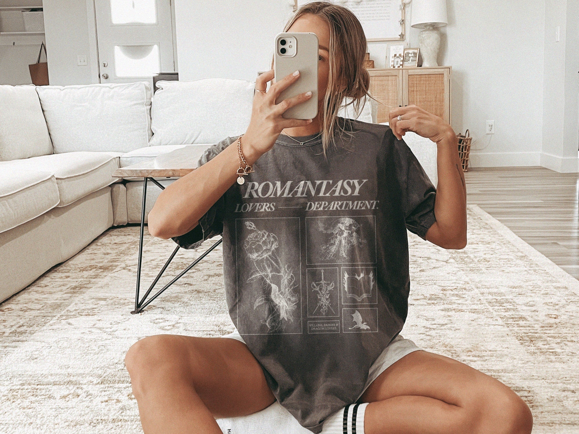 Romantasy Lovers Dept. Morally Grey Bookish Shirt - Image 4