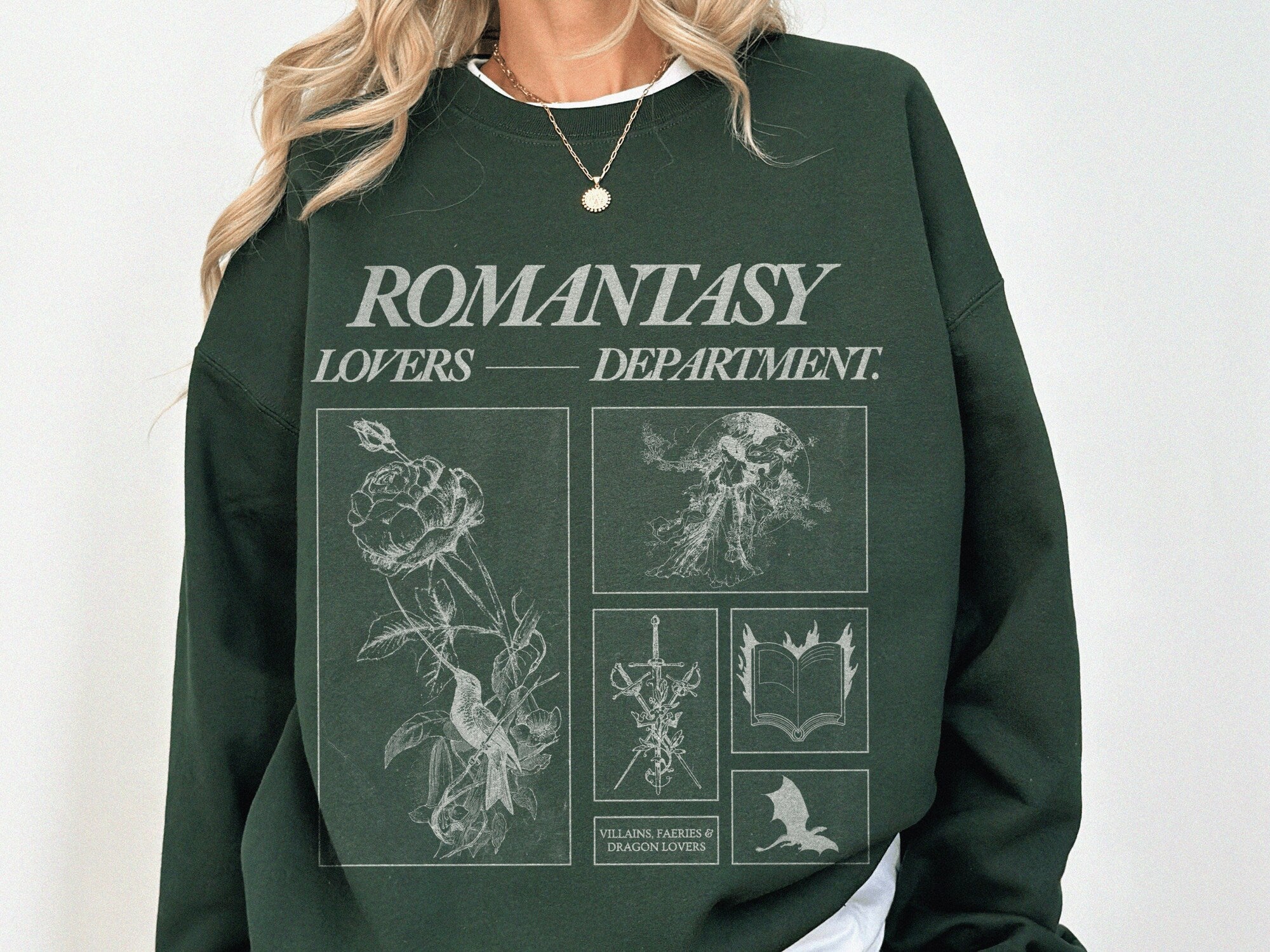 Romantasy Lovers Department Sweatshirt – Morally Grey Reader - Image 3