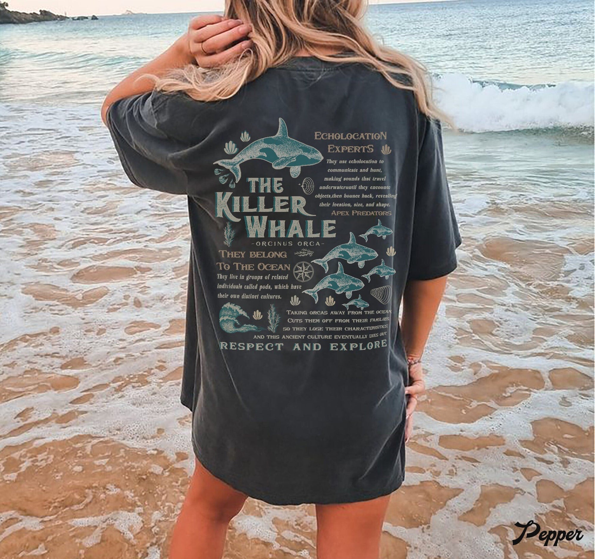 Vintage Orca Graphic T-Shirt – Comfort Colors Unisex