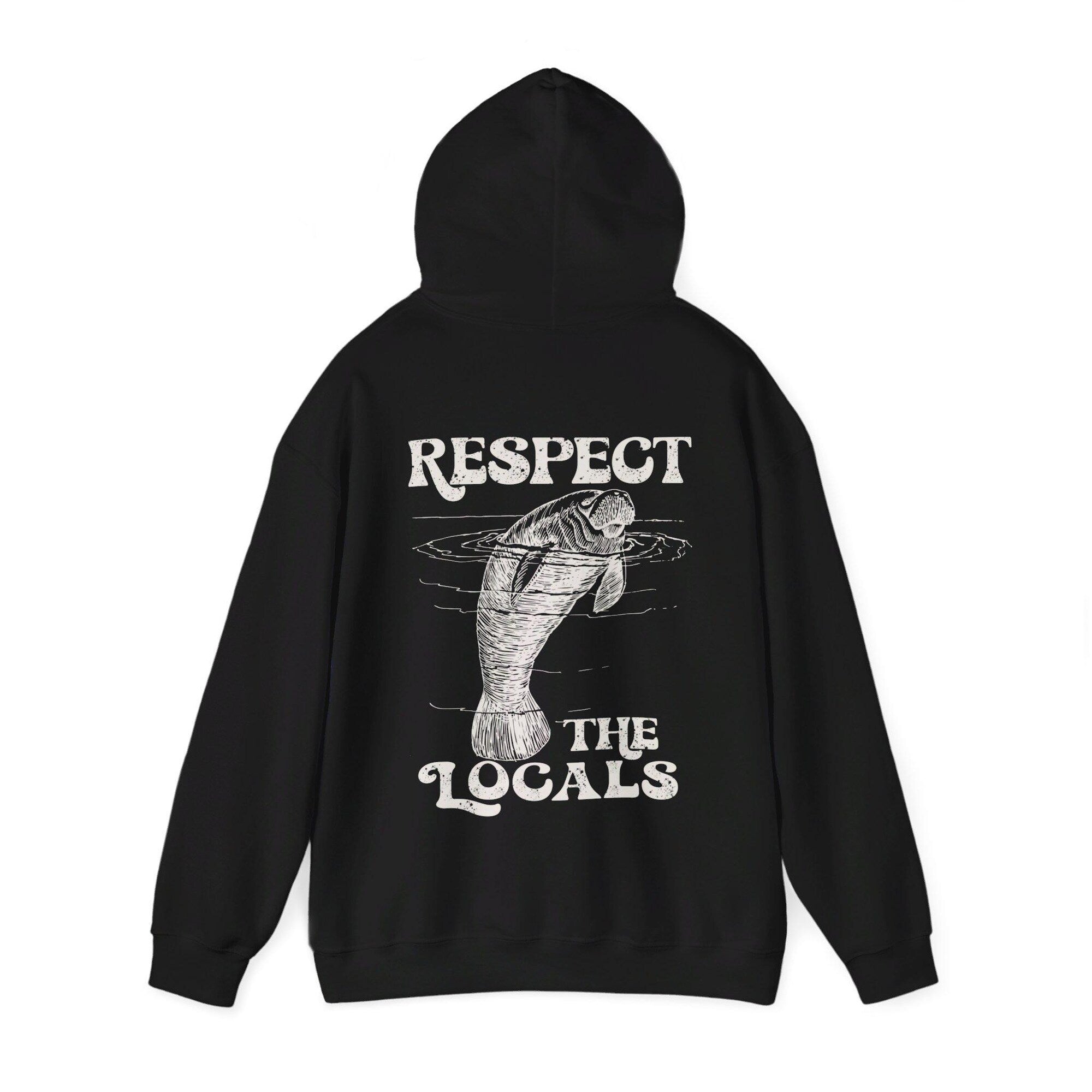 Respect the Local Manatee Hoodie – Cozy Beach Lover Sweatshirt - Image 7