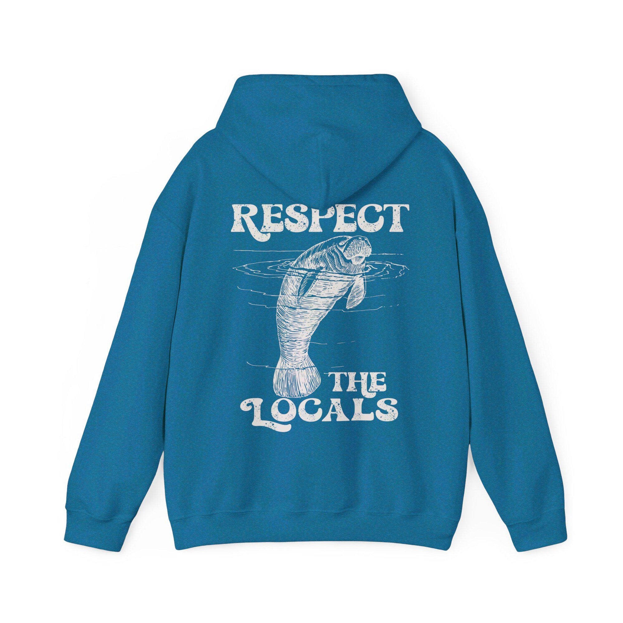 Respect the Local Manatee Hoodie – Cozy Beach Lover Sweatshirt - Image 8