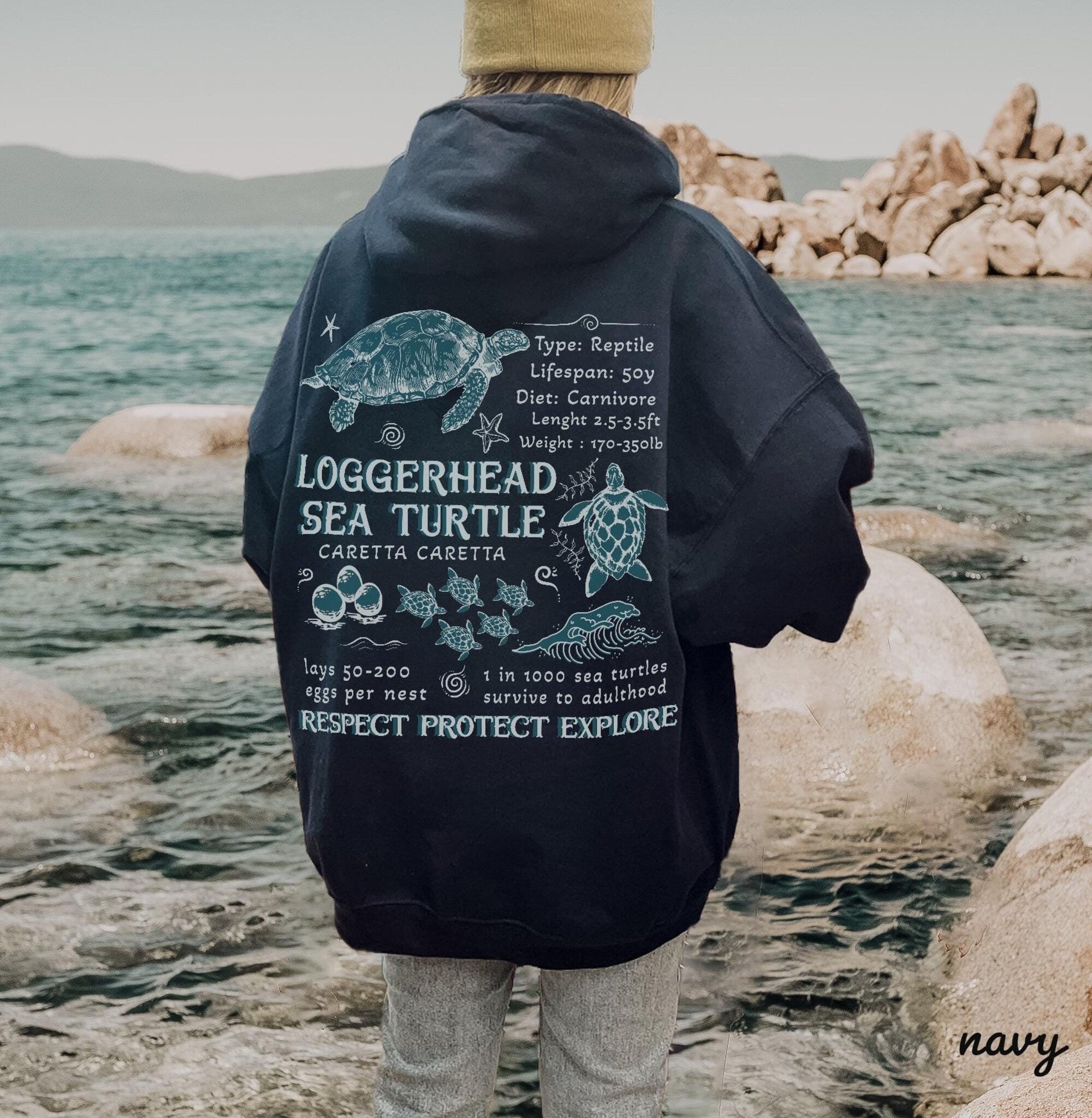 Sea Turtle Hoodie – Oceancore Unisex Cozy Sweatshirt