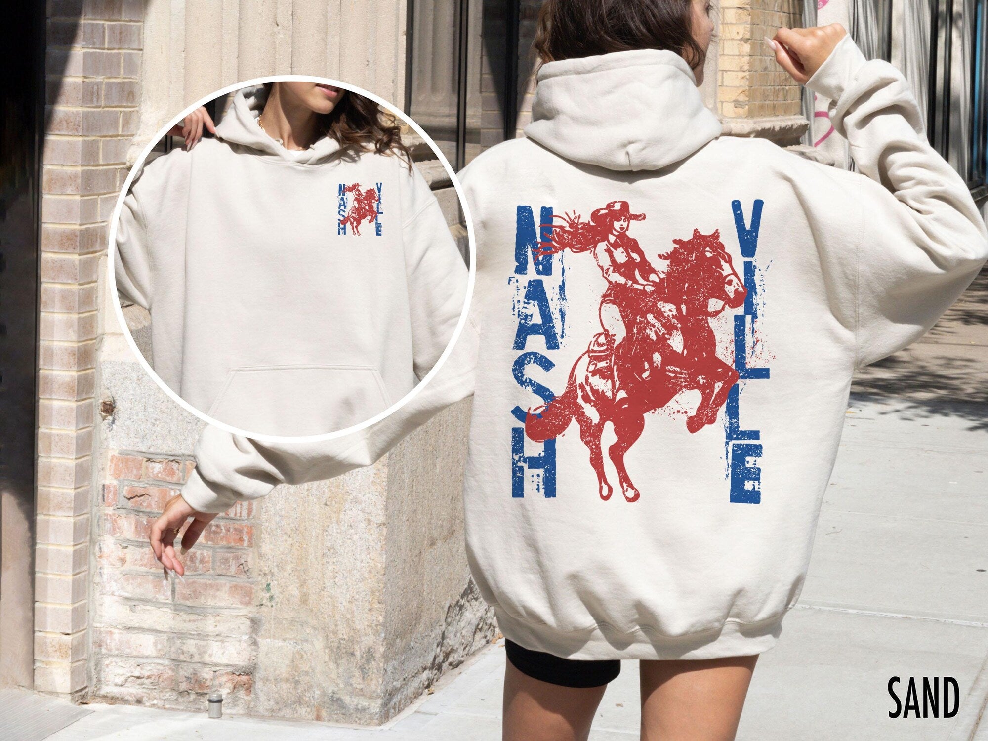 Retro Western Cowgirl Hoodie – Nashville Country Sweatshirt - Image 4