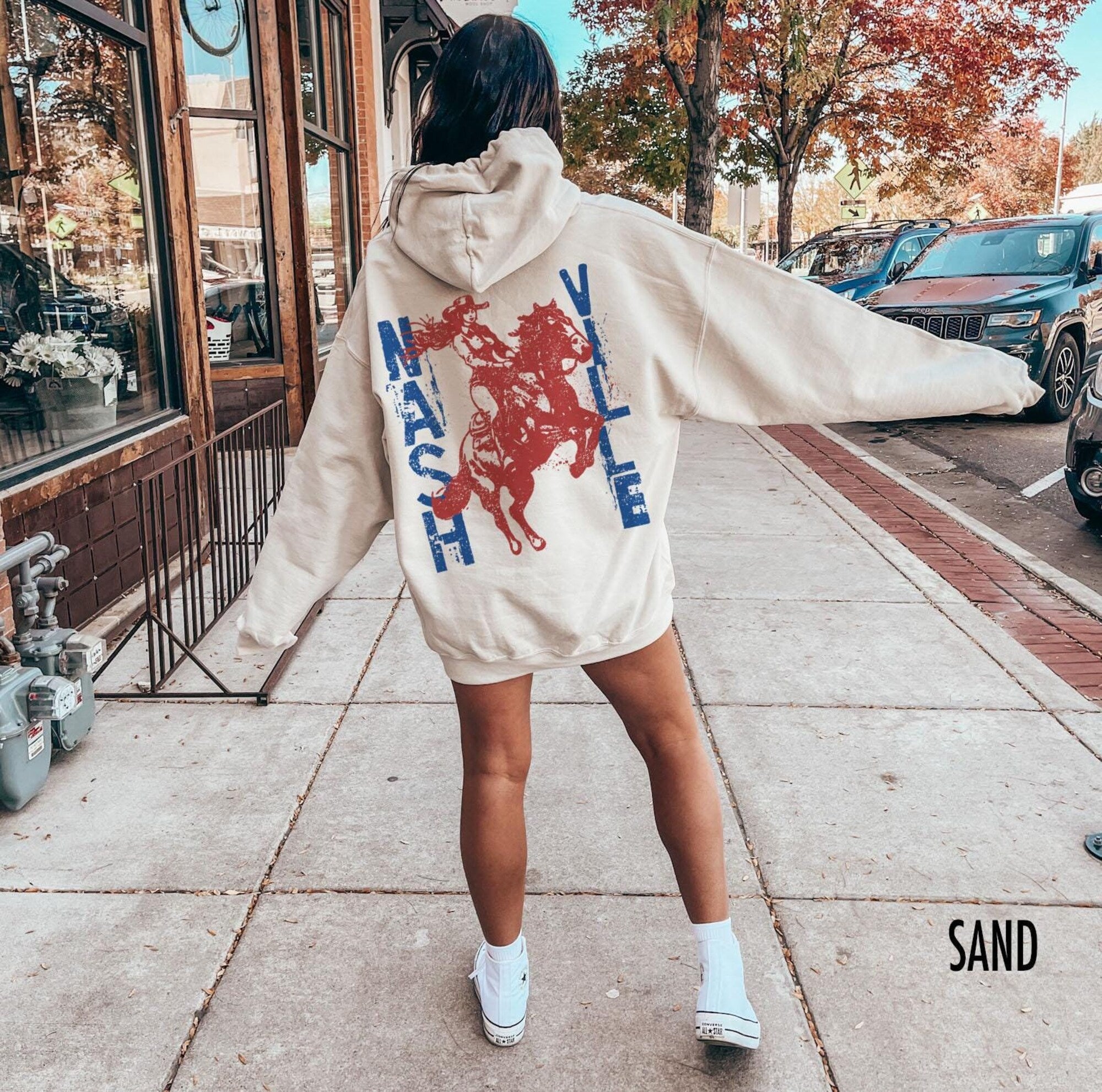 Retro Western Cowgirl Hoodie – Nashville Country Sweatshirt - Image 2