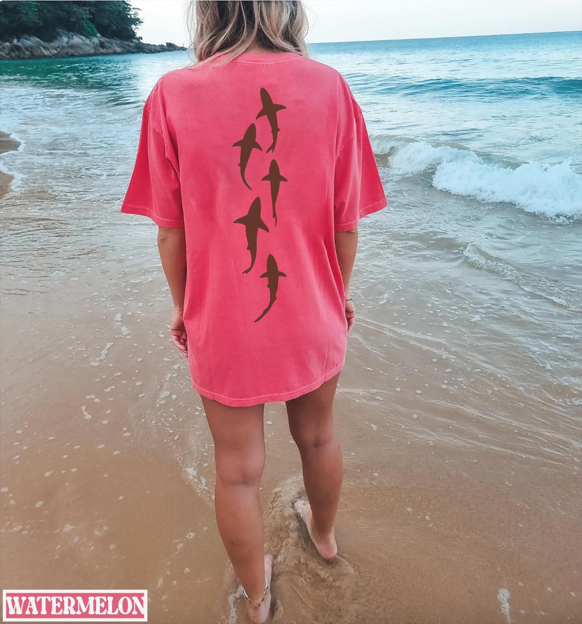 Respect the Locals Shark Shirt – Comfort Colors Tee - Image 4