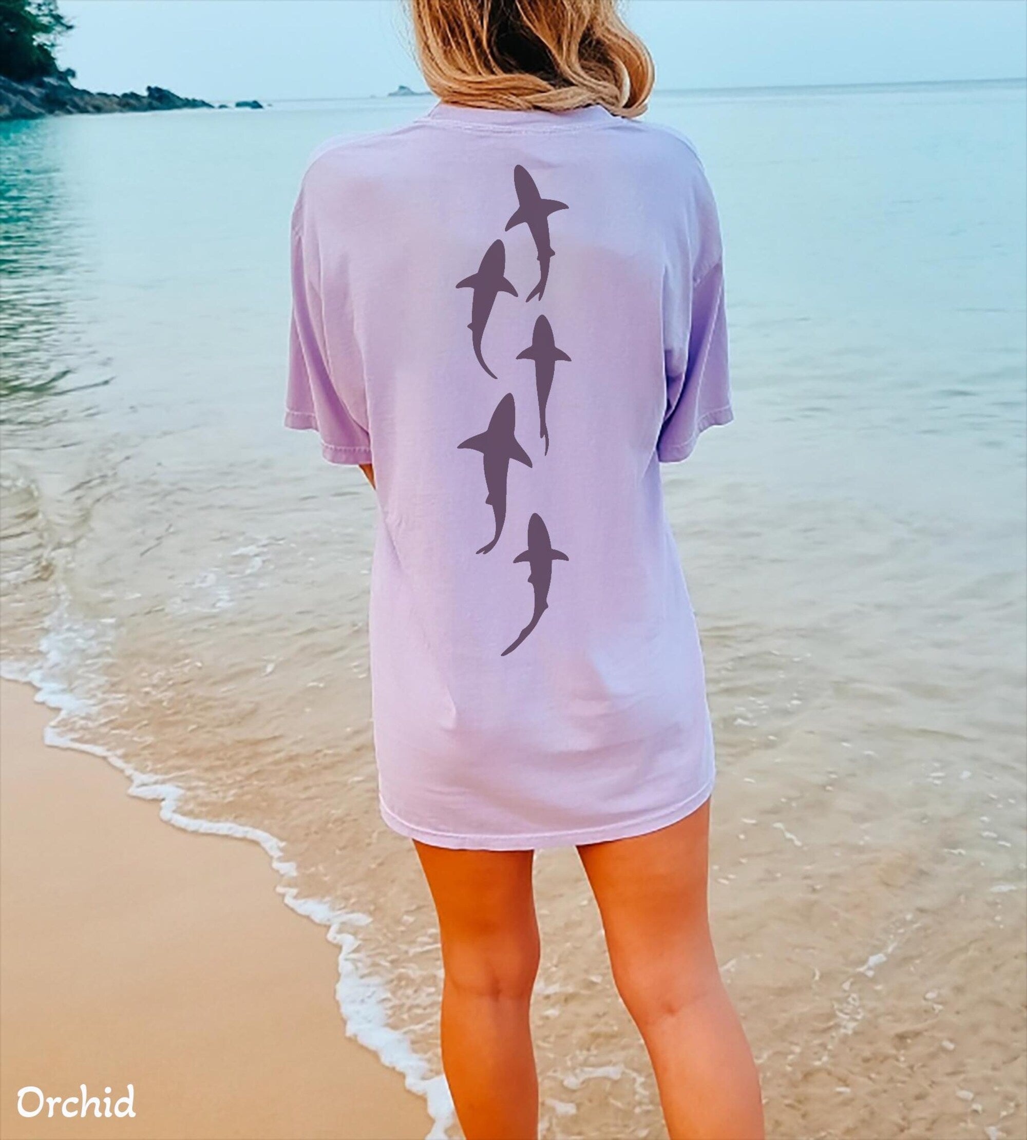 Respect the Locals Shark Shirt – Comfort Colors Tee - Image 3