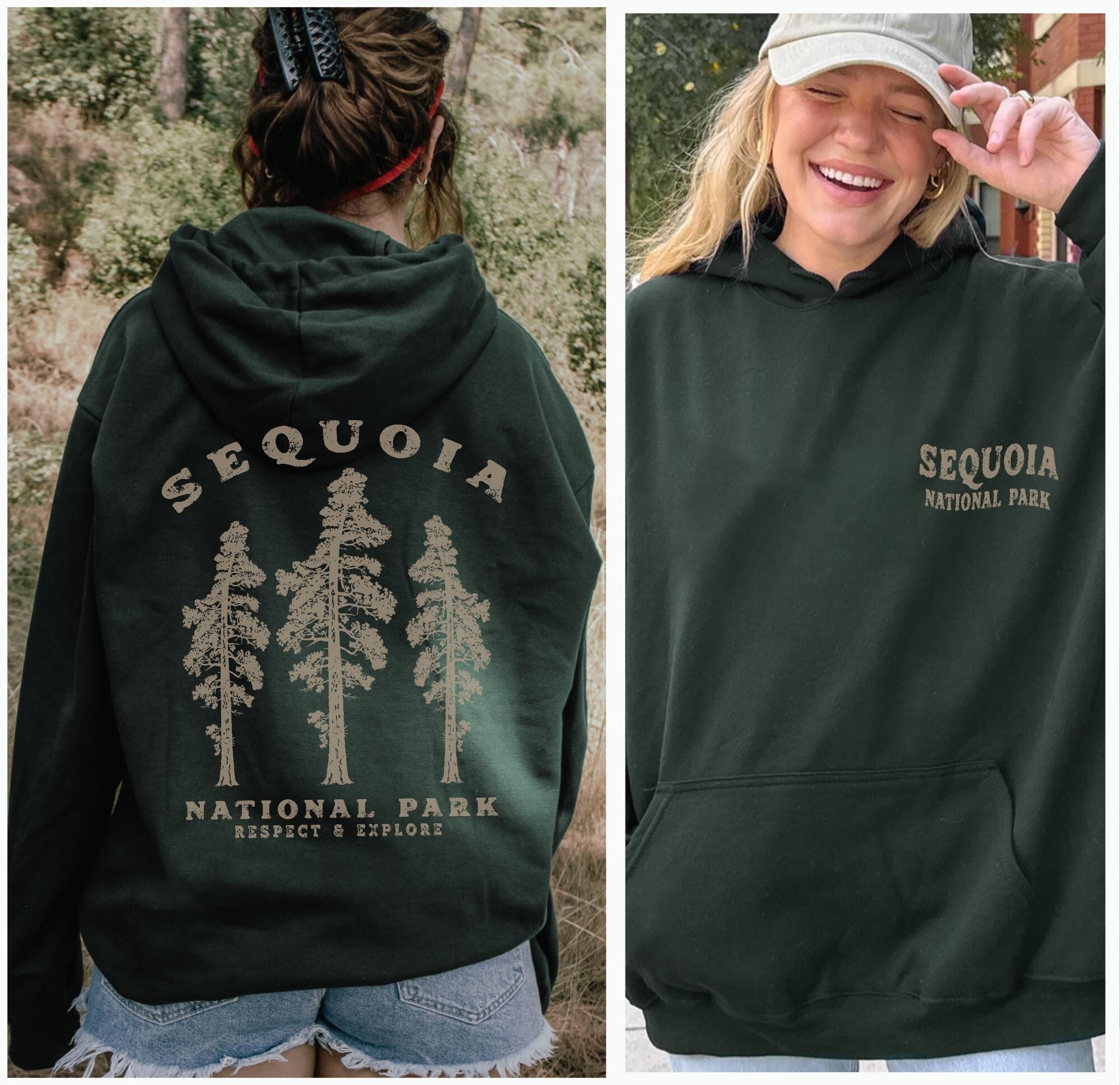 Sequoia National Park Hoodie – Front & Back Print - Image 3