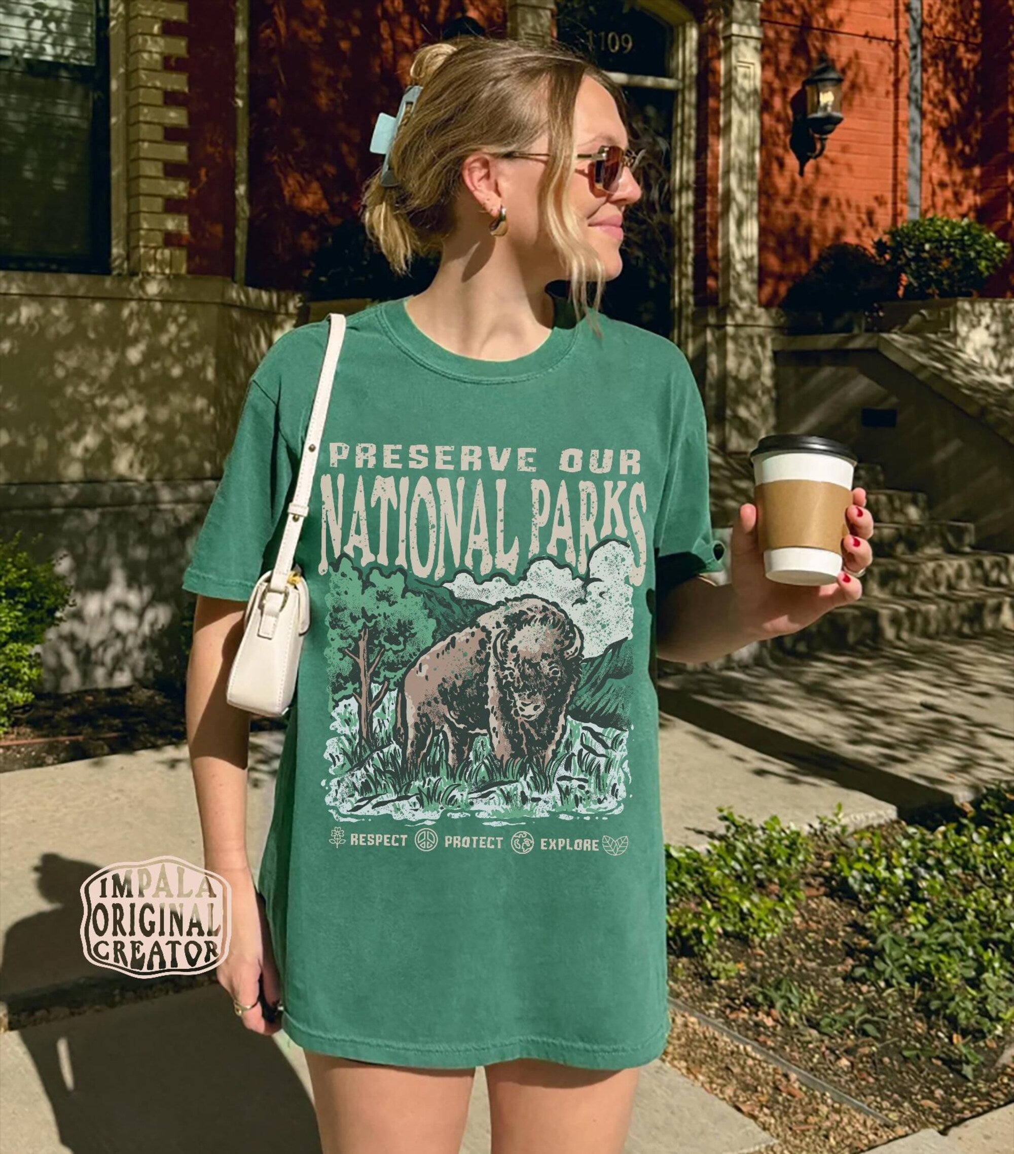 Protect National Parks Bison Tee | Comfort Colors® Unisex - Image 4
