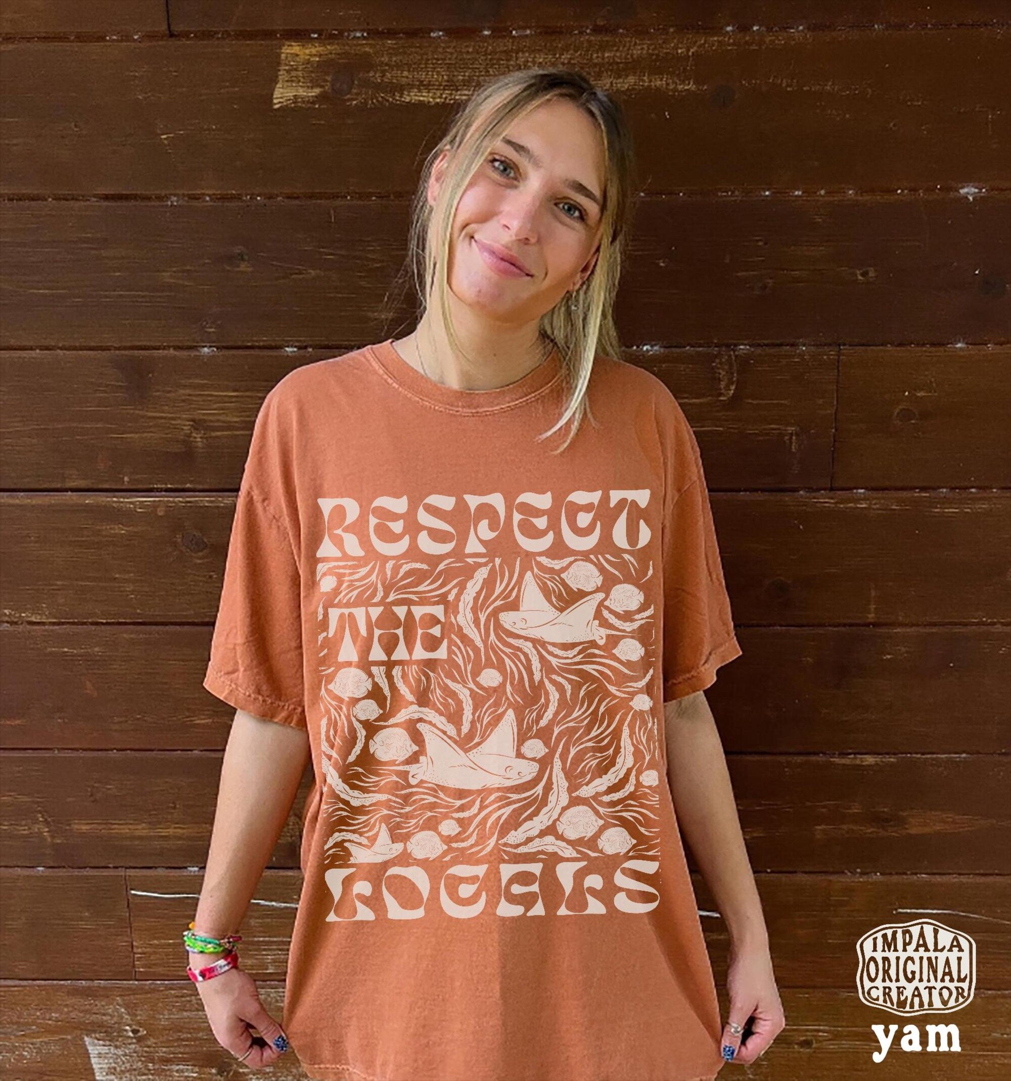 Respect the Locals Manta Ray Tee – Save the Oceans Shirt - Image 6