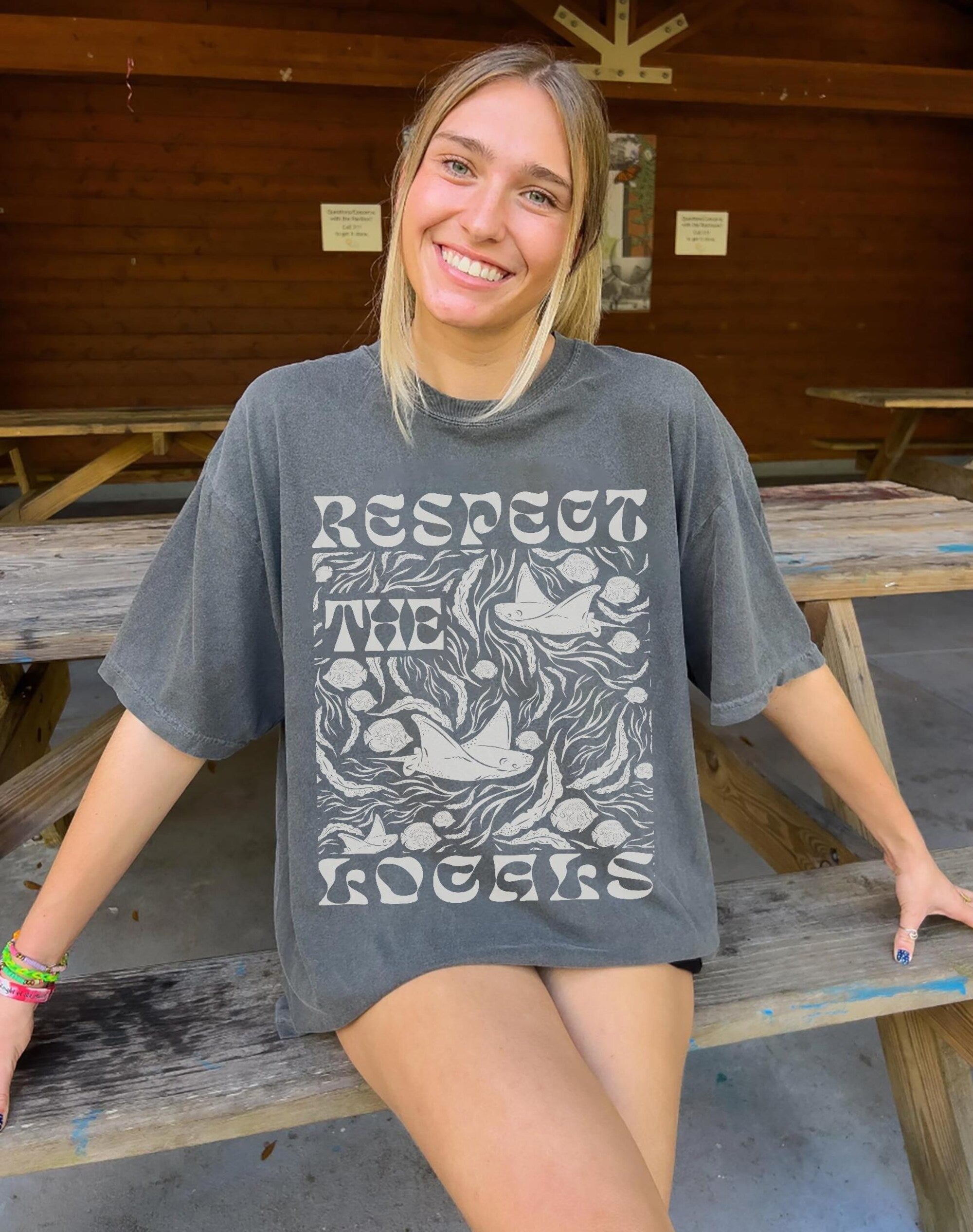 Respect the Locals Manta Ray Tee – Save the Oceans Shirt