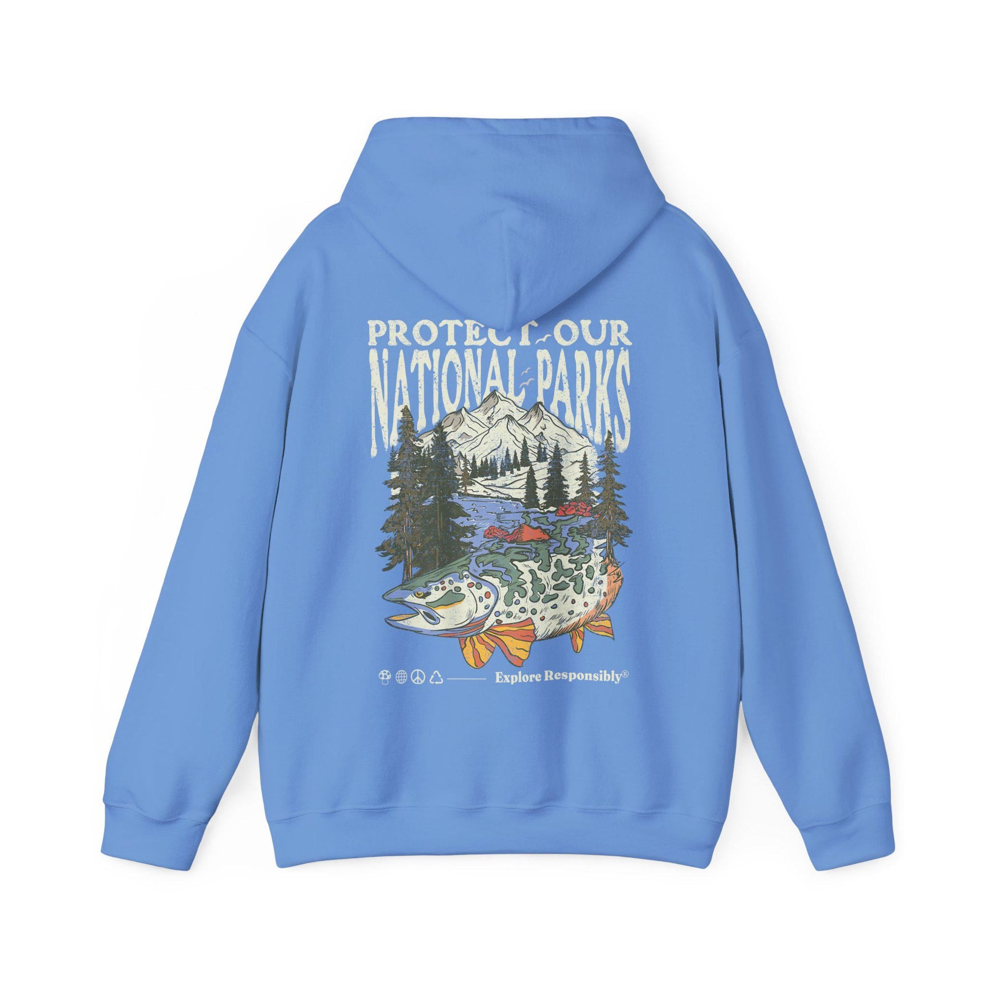 Protect Our National Parks Retro Fish Hoodie - Image 8