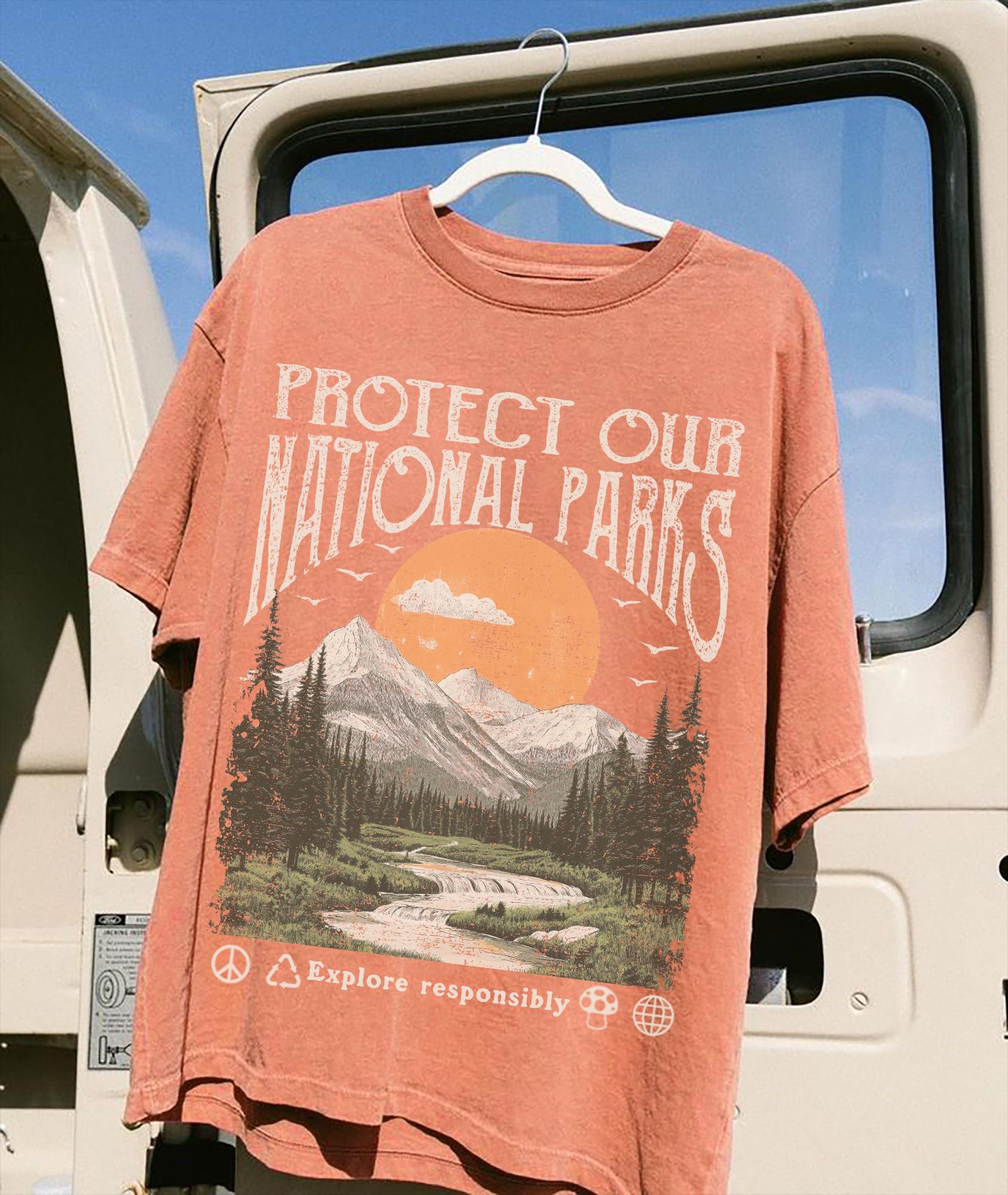 Vintage National Parks Comfort Colors Tee – Protect Our Parks - Image 2