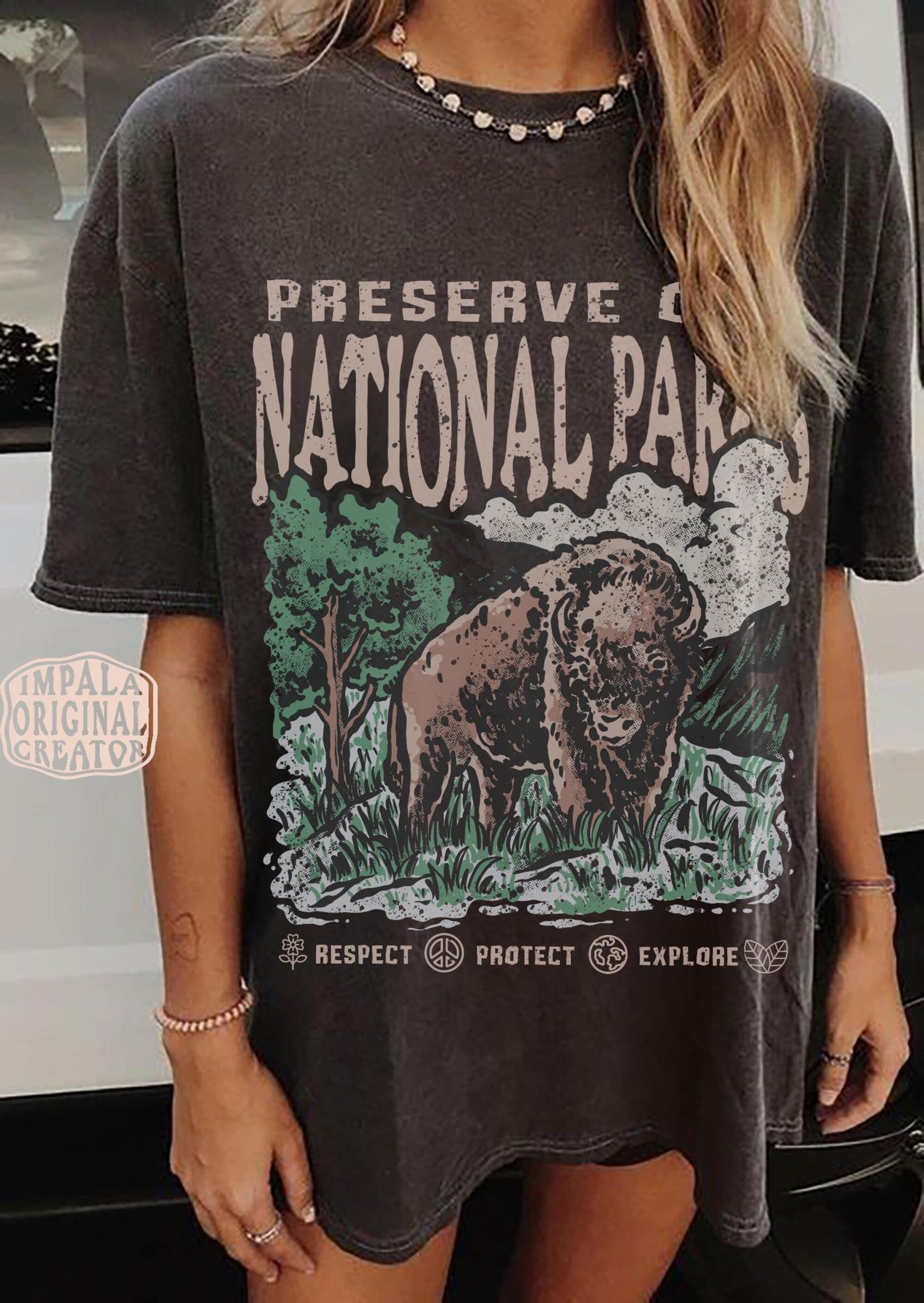 Protect National Parks Bison Tee | Comfort Colors® Unisex - Image 3