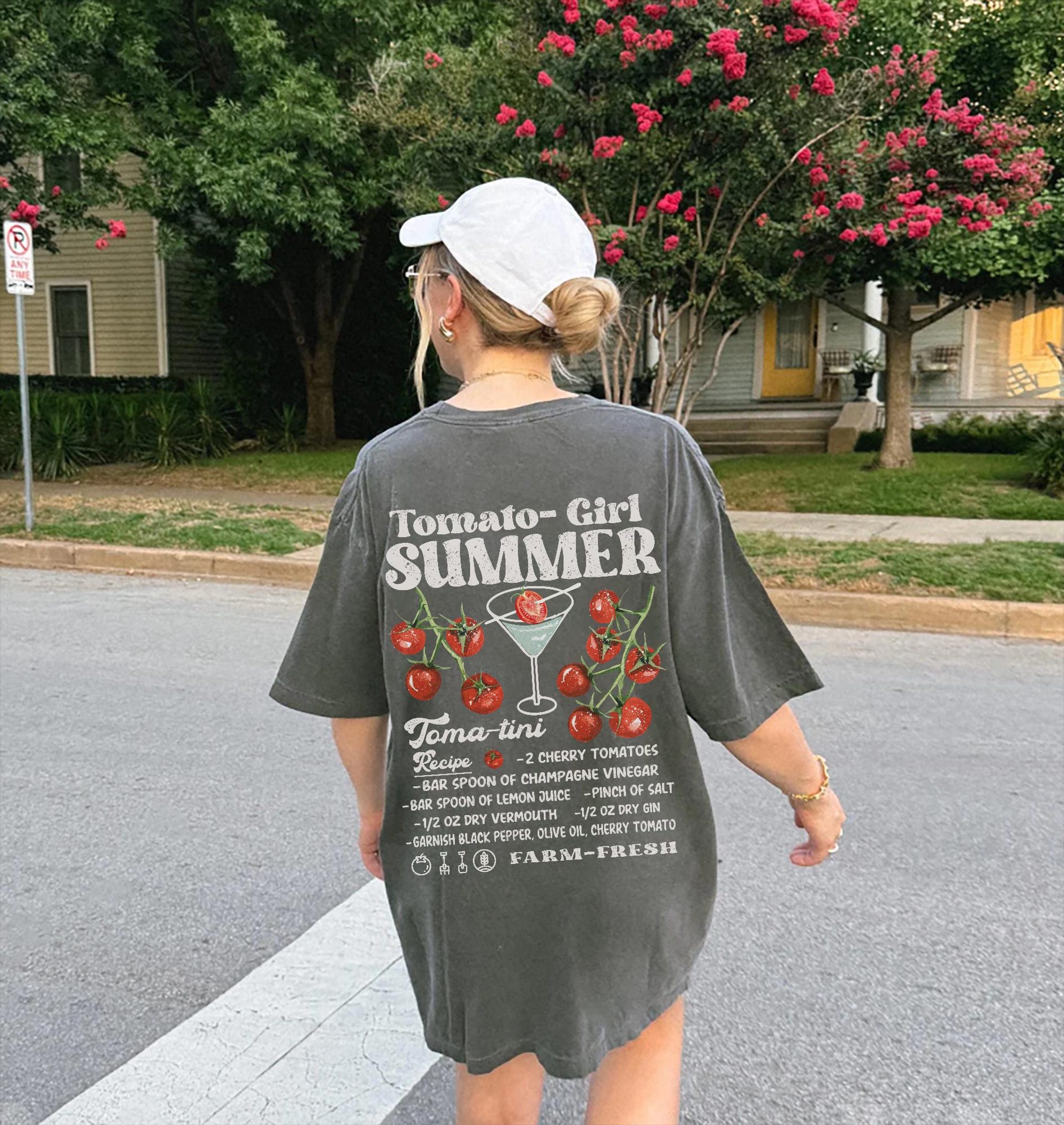 Tomato Girl Summer Martini Tee – Comfort Colors Vintage Tomato