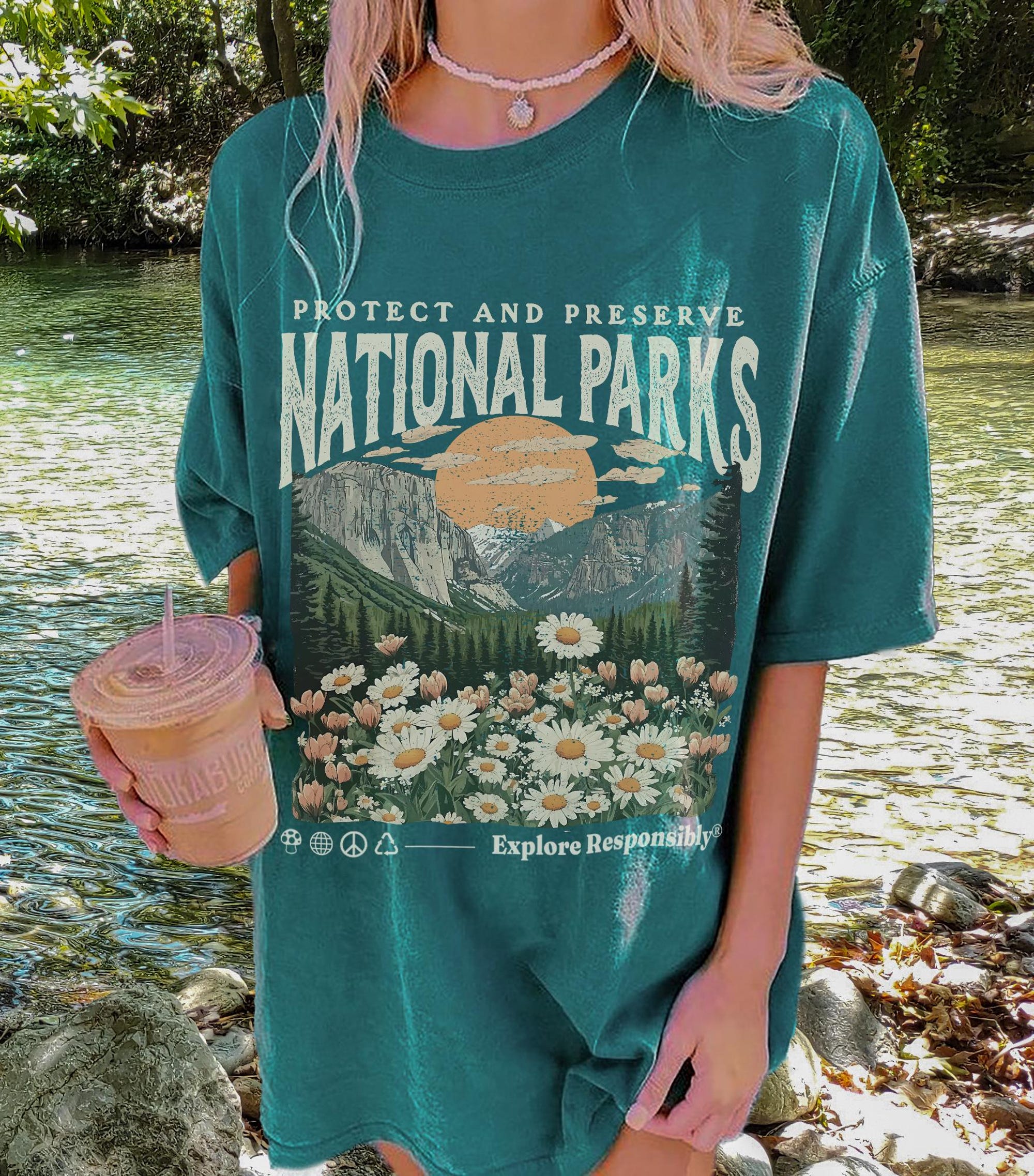 Protect Our Parks Comfort Colors T-Shirt | Vintage Nature Tee - Image 3