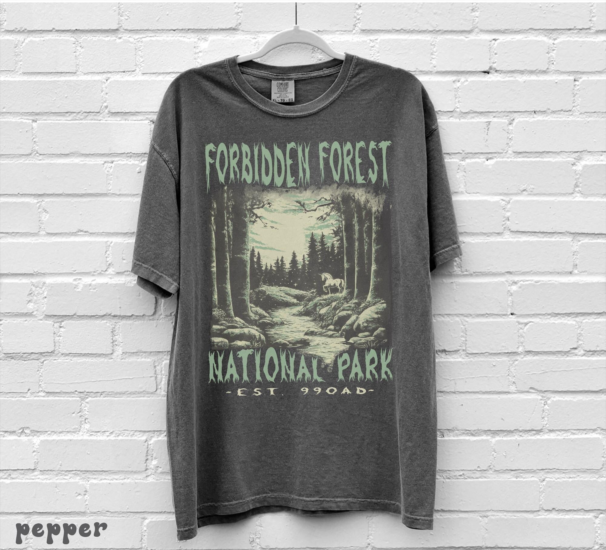 Forbidden Forest Comfort Colors Wizard Tee - Image 2