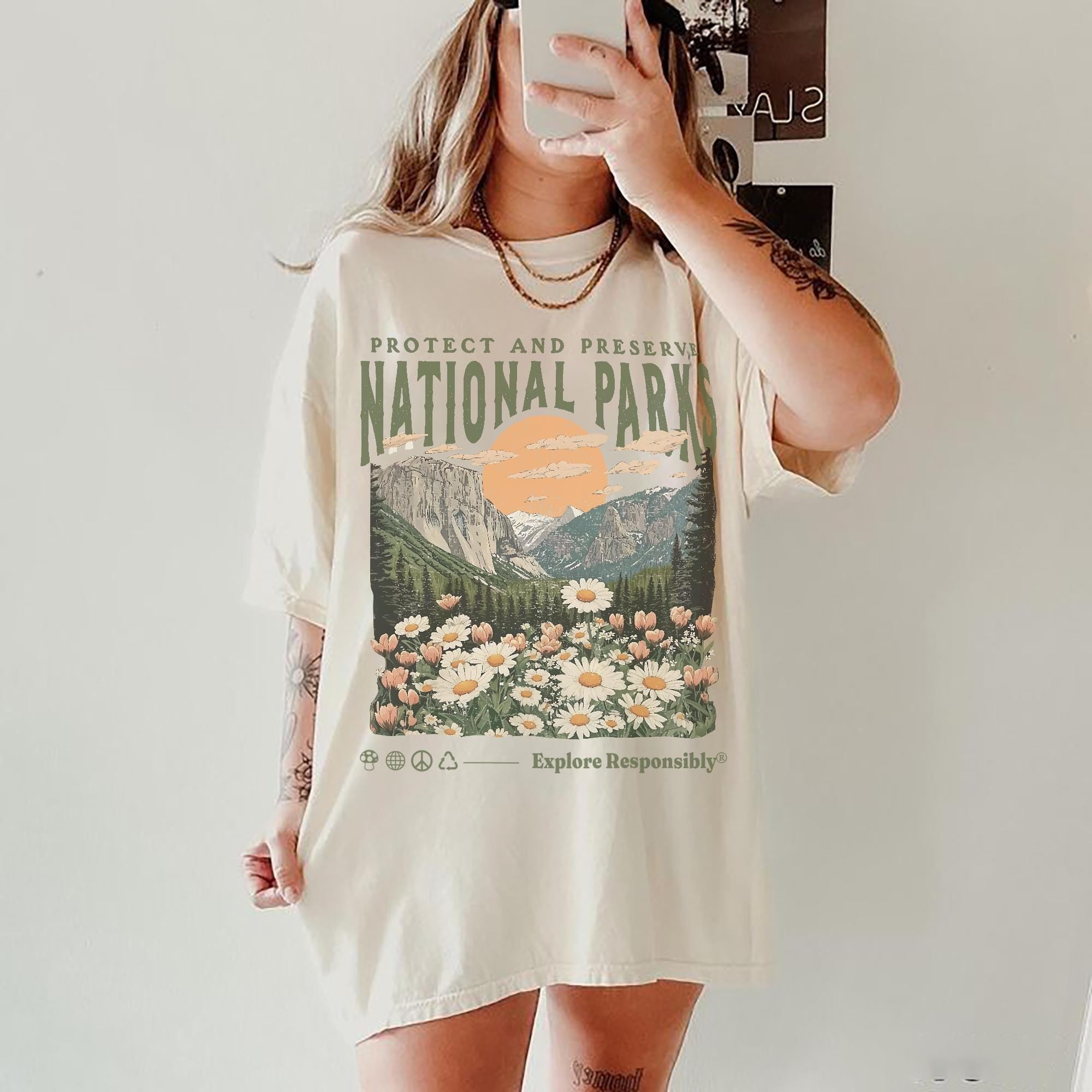 Vintage National Parks Comfort Colors Tee | 90s Grunge Style - Image 3
