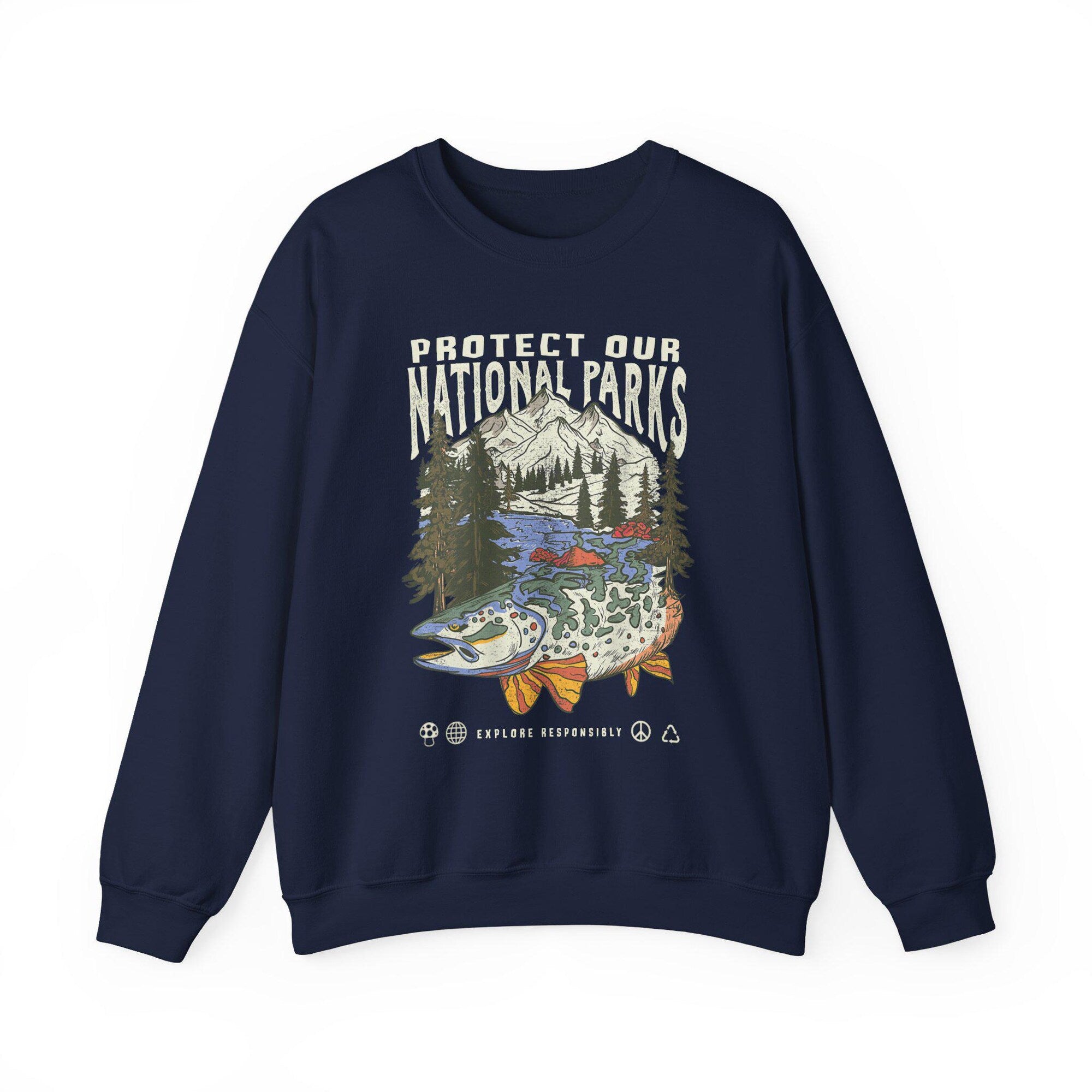 90s National Parks Crewneck Sweatshirt – Respect Wildlife - Image 8