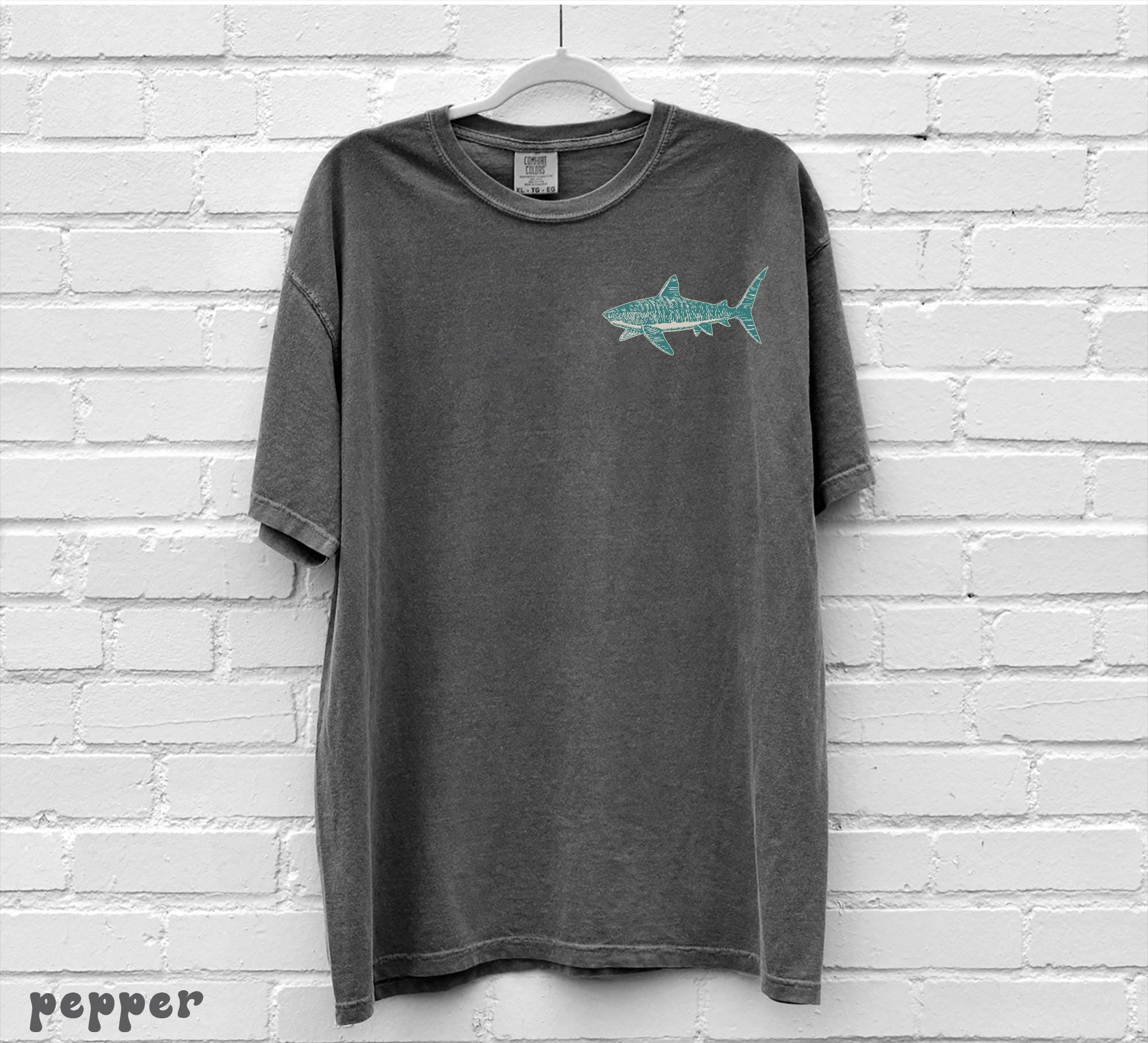 Vintage Tiger Shark Comfort Colors T-Shirt (Ring-Spun Cotton) - Image 2