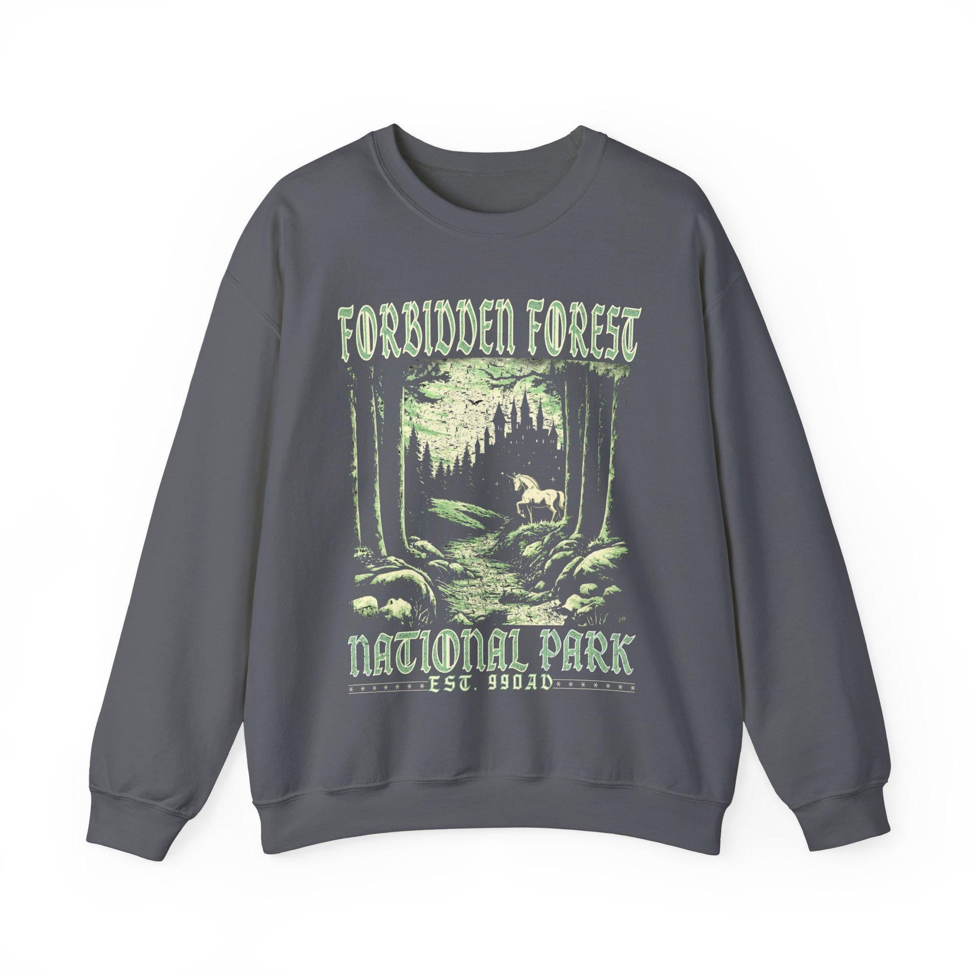 Forbidden Forest Crewneck Sweatshirt – Bookish Wizard Cozy Pullover - Image 7