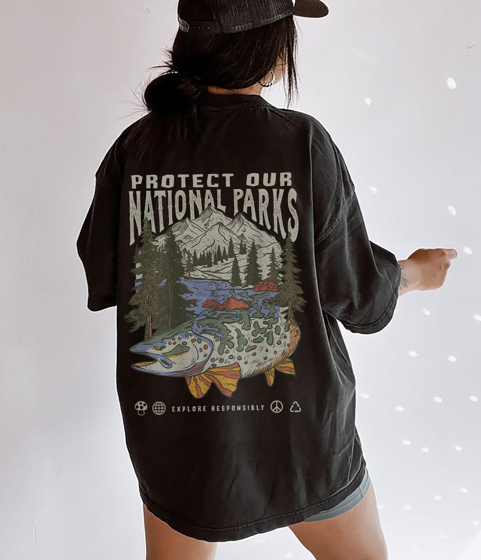 National Parks Comfort Colors Tee – Vintage Camping T-Shirt - Image 3