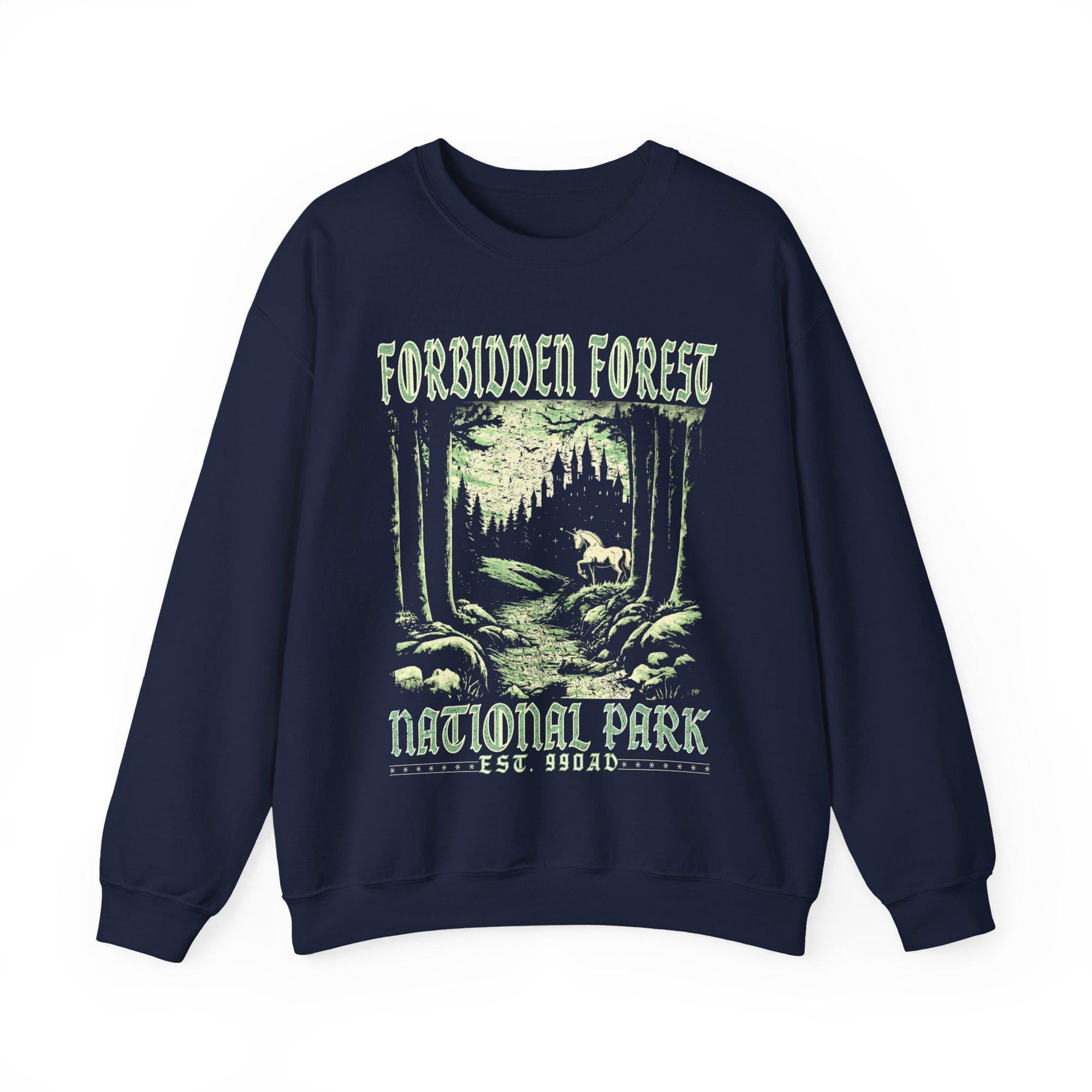 Forbidden Forest Crewneck Sweatshirt – Bookish Wizard Cozy Pullover - Image 8
