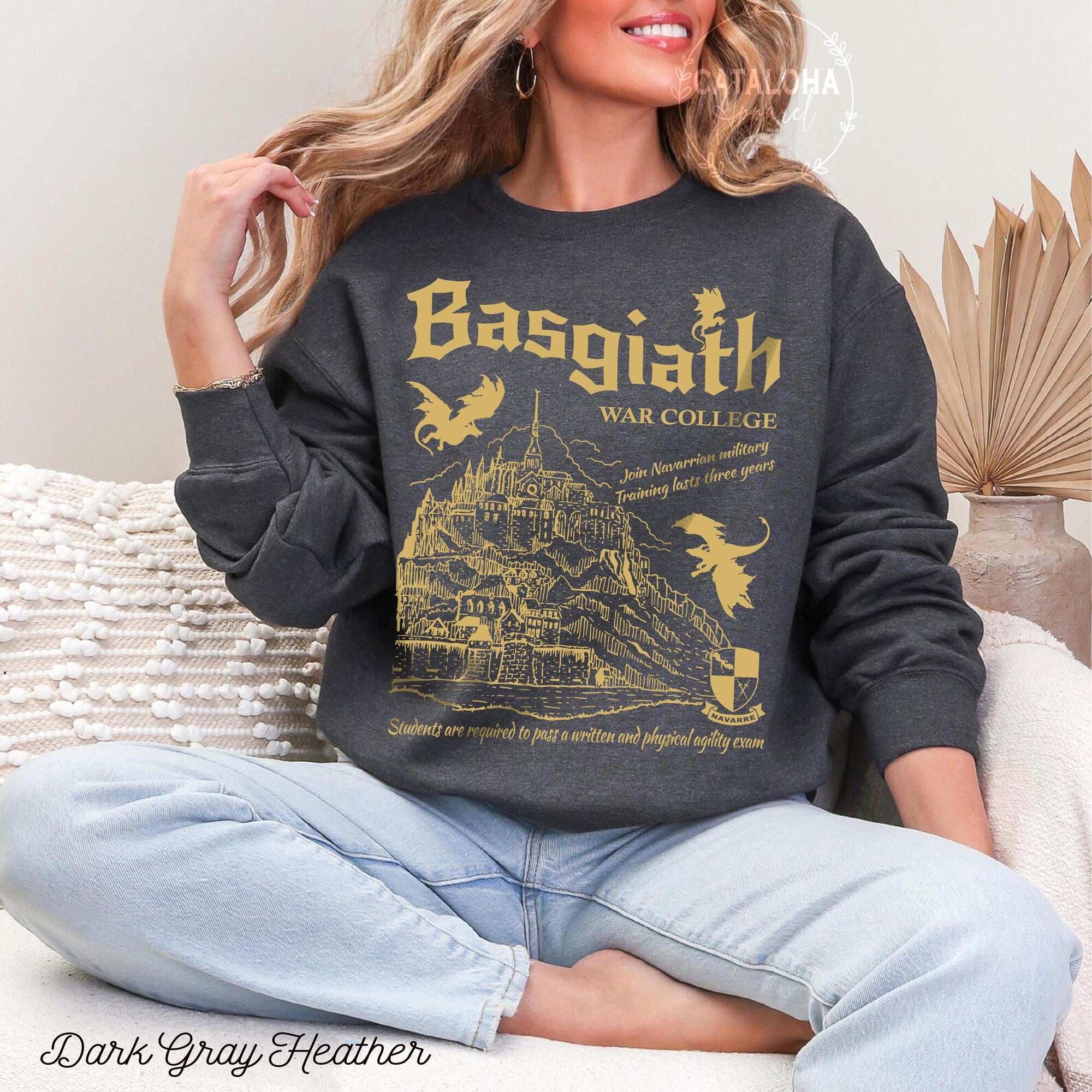 Basgiath War College Vintage Sweatshirt | Fourth Wing Gift - Image 7